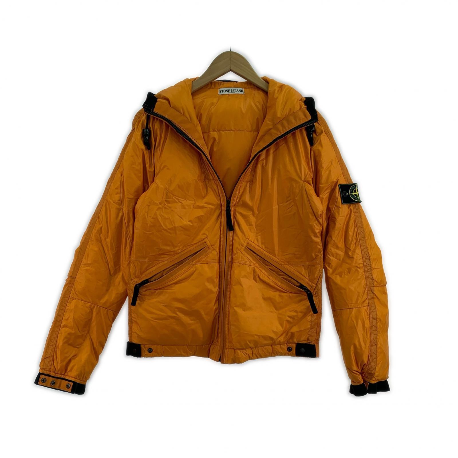 ダウンジャケット 08AW Orange Mesh Badge Down Puffer Jacket (S) S オレンジ