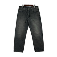 デニムパンツ Robert Wide Fit Black Denim Pants 33 ブラック