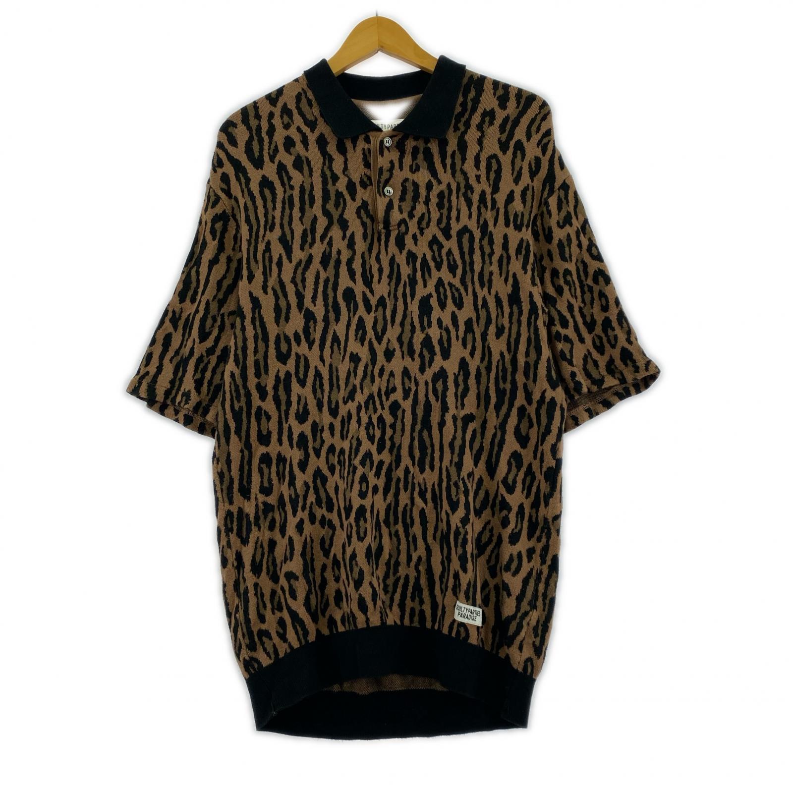 ポロシャツ 22SS LEOPARD KNIT JACQUARD POLOSHIRT