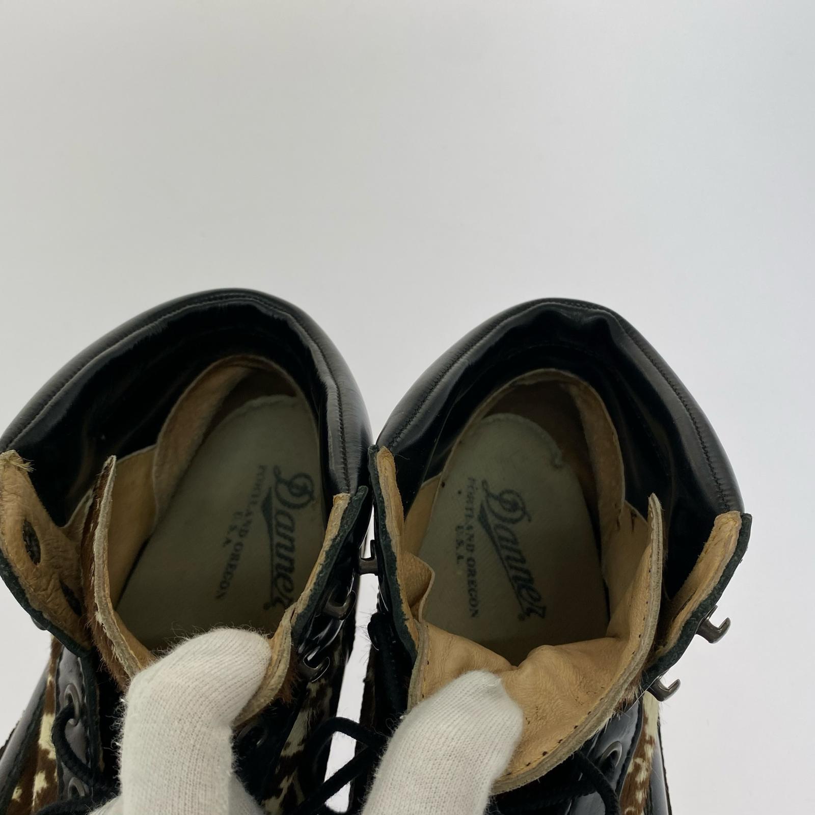 ブーツ ハラコ切替 POSTMAN SHOES (US8) ブラック