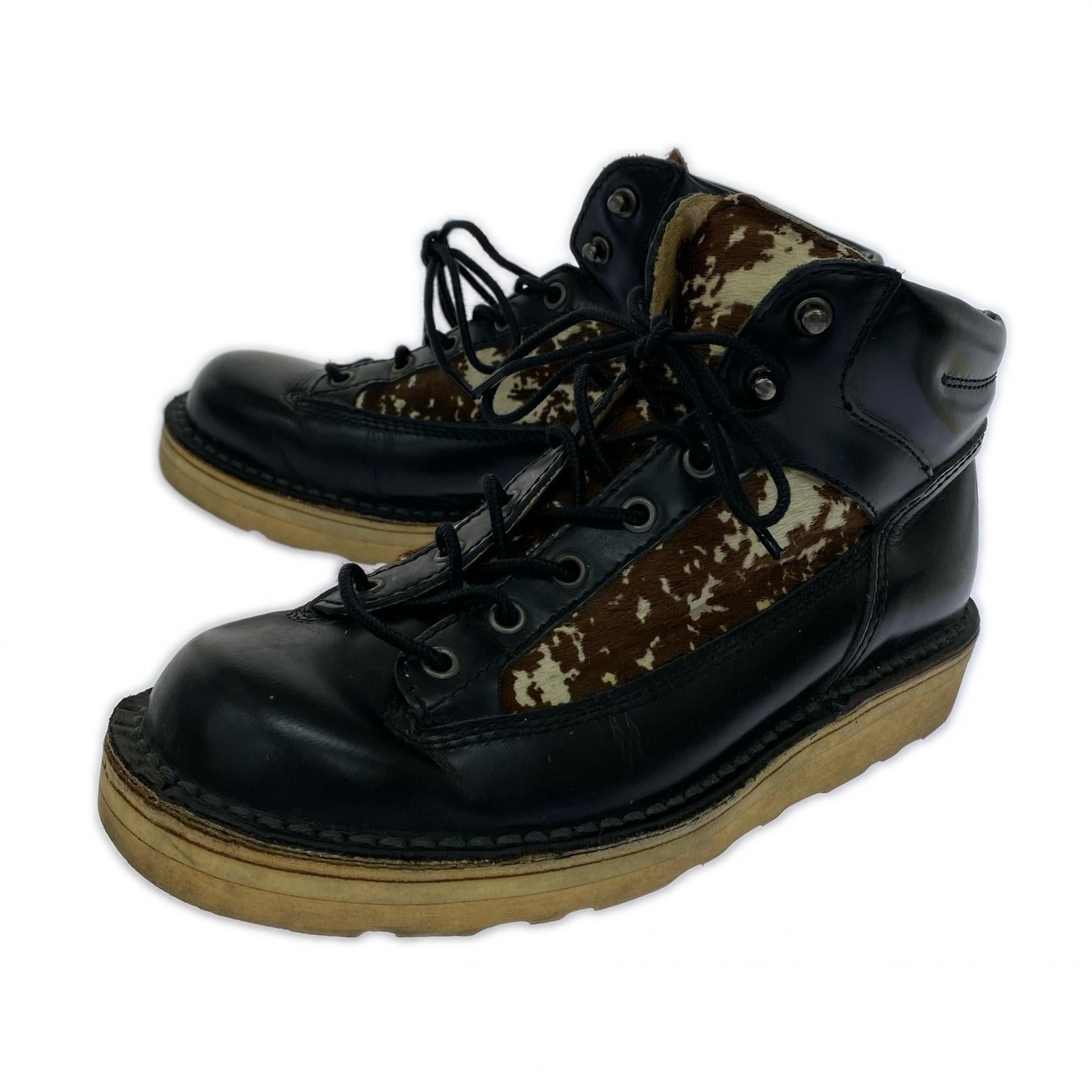 ブーツ ハラコ切替 POSTMAN SHOES (US8) ブラック