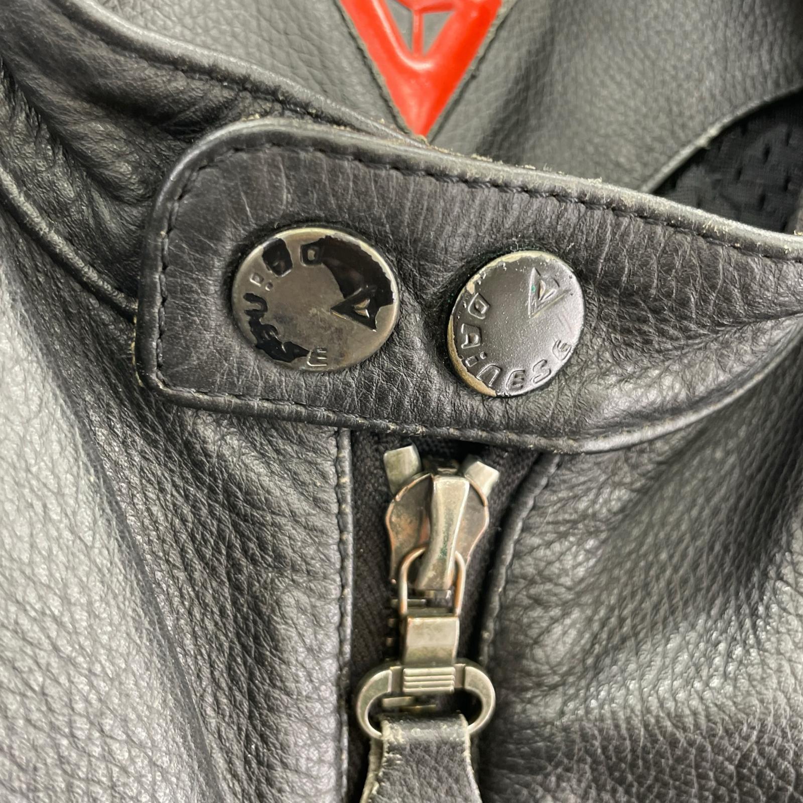 ライダースジャケット Dainese プロテクター付きレザーライディングジャケット 黒 ブラック