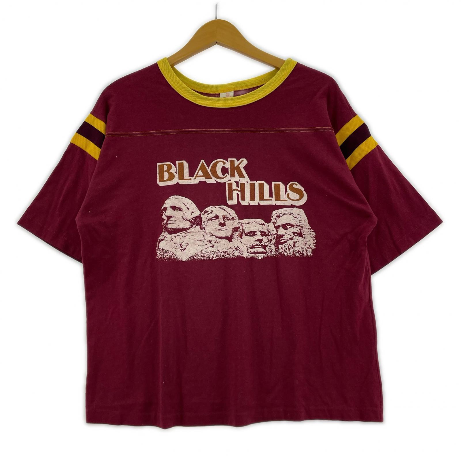 半袖Tシャツ Sherry ラシュモア山 プリント 赤 (L) L レッド
