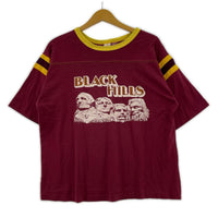 半袖Tシャツ Sherry ラシュモア山 プリント 赤 (L) L レッド