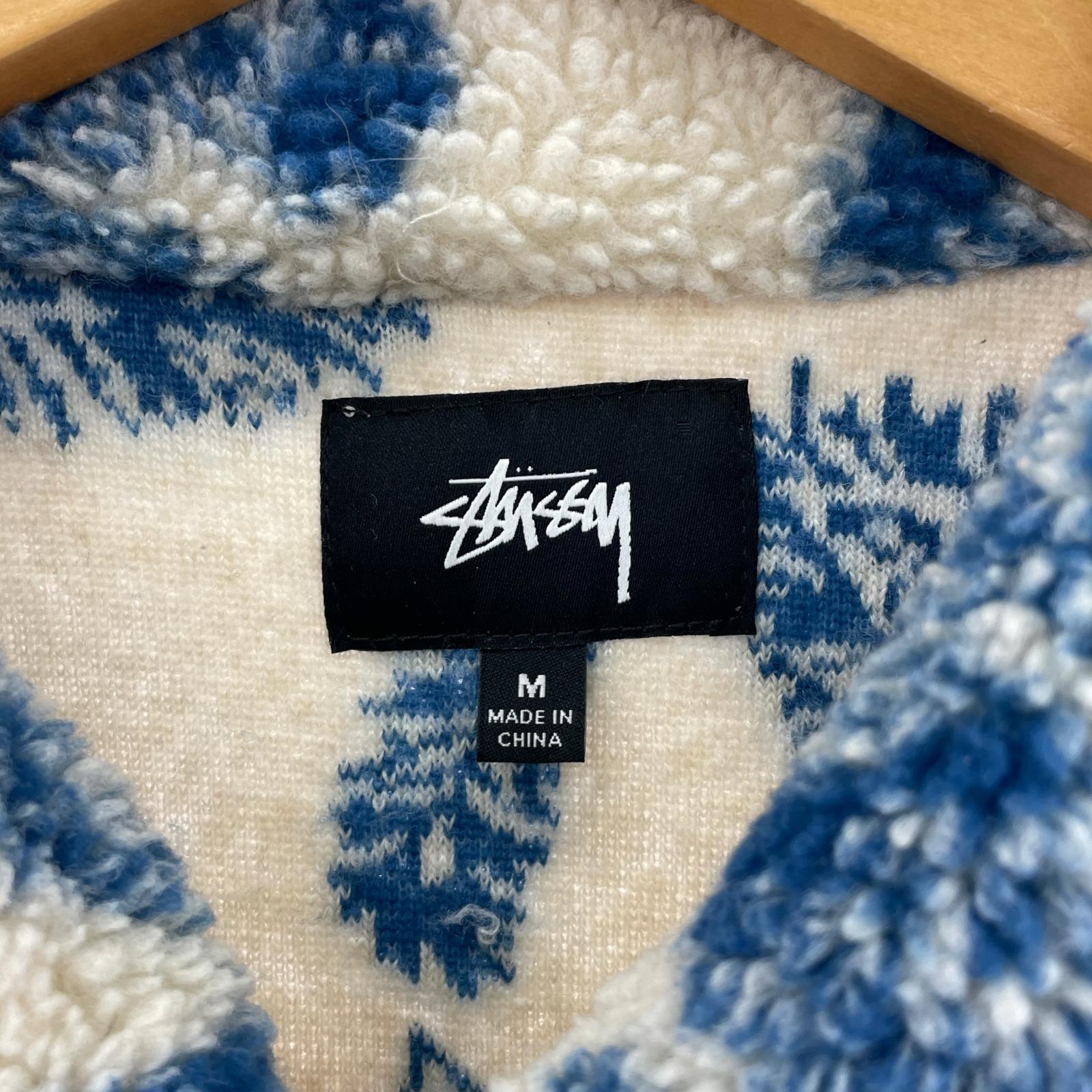 ブルゾン Big Paisley Full Zip Sherpa jacket 蒼 M M