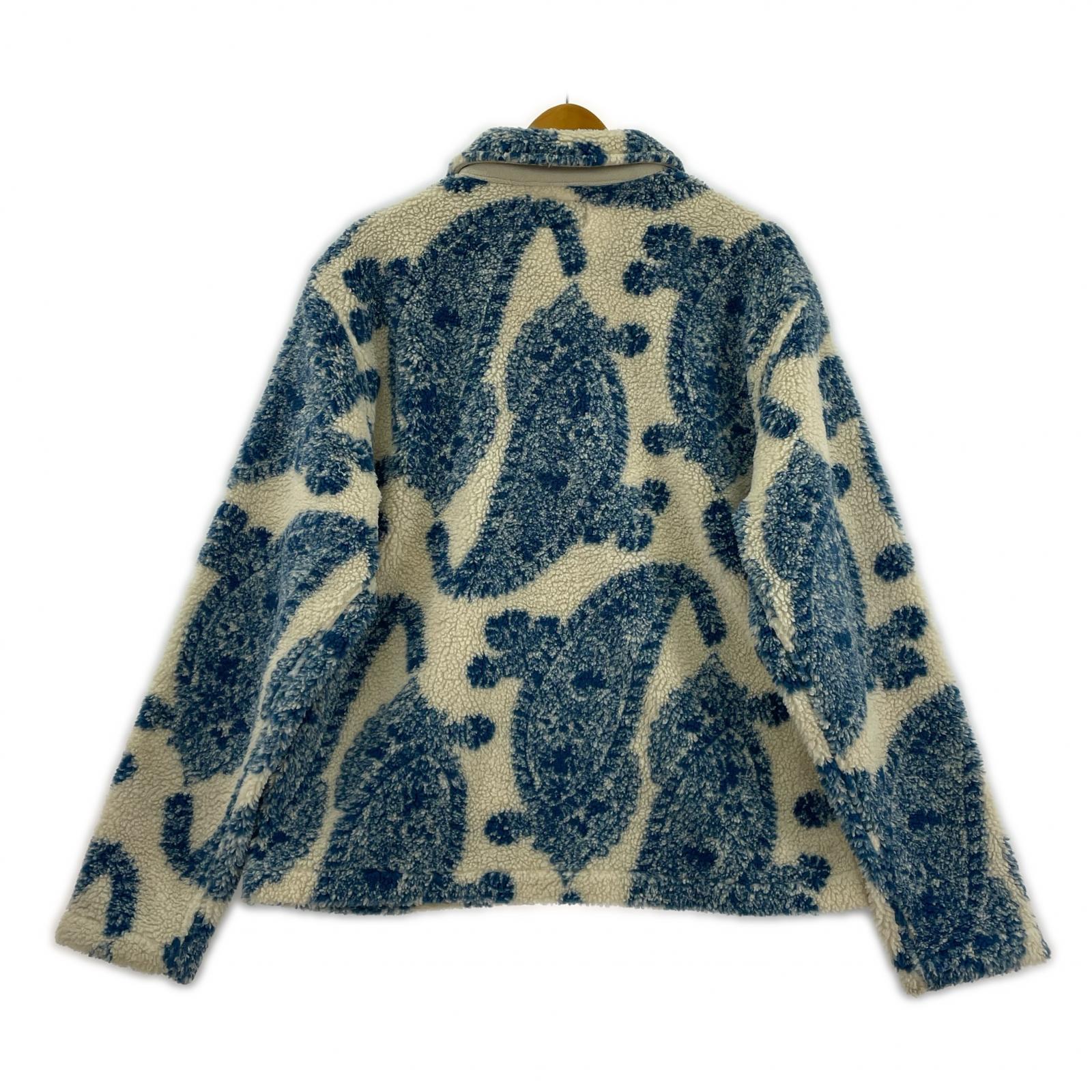 ブルゾン Big Paisley Full Zip Sherpa jacket 蒼 M M