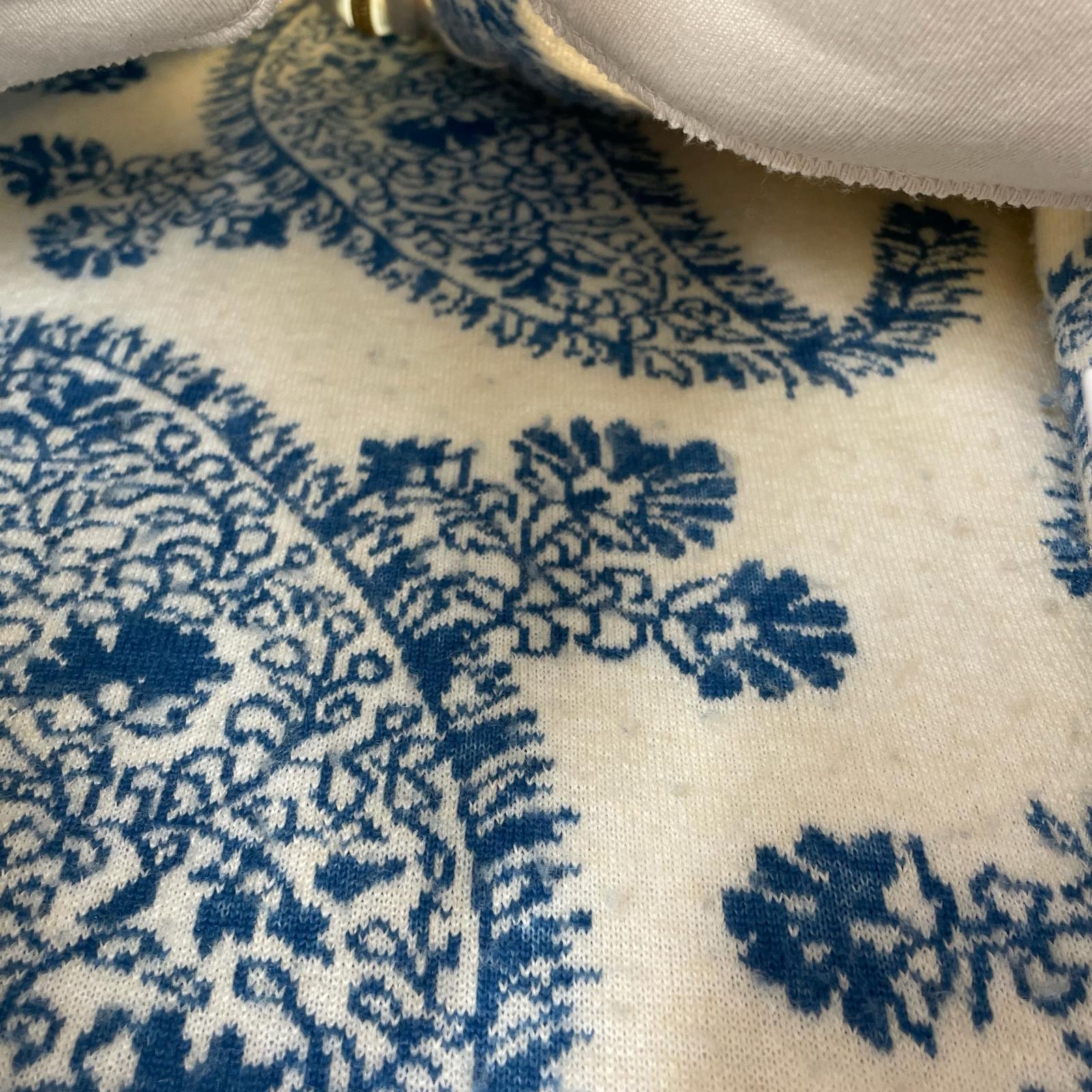 ブルゾン Big Paisley Full Zip Sherpa jacket 蒼 M M