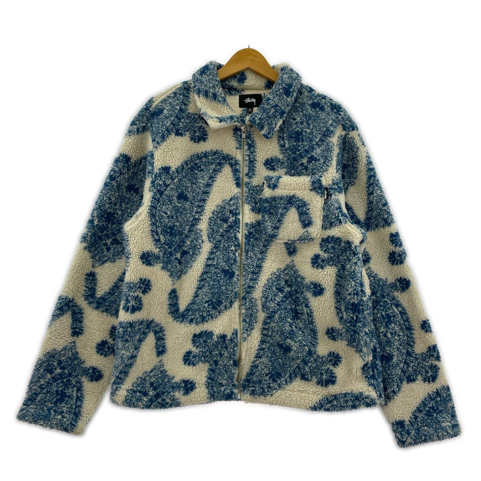 ブルゾン Big Paisley Full Zip Sherpa jacket 蒼 M M