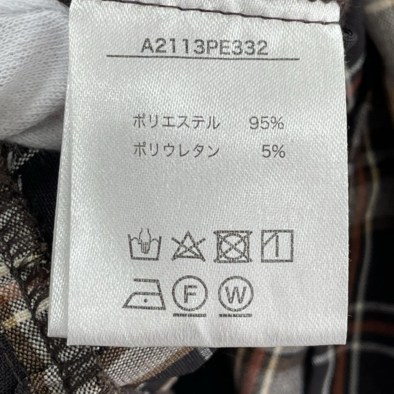 ワンピース チェックワンピース ブラウン