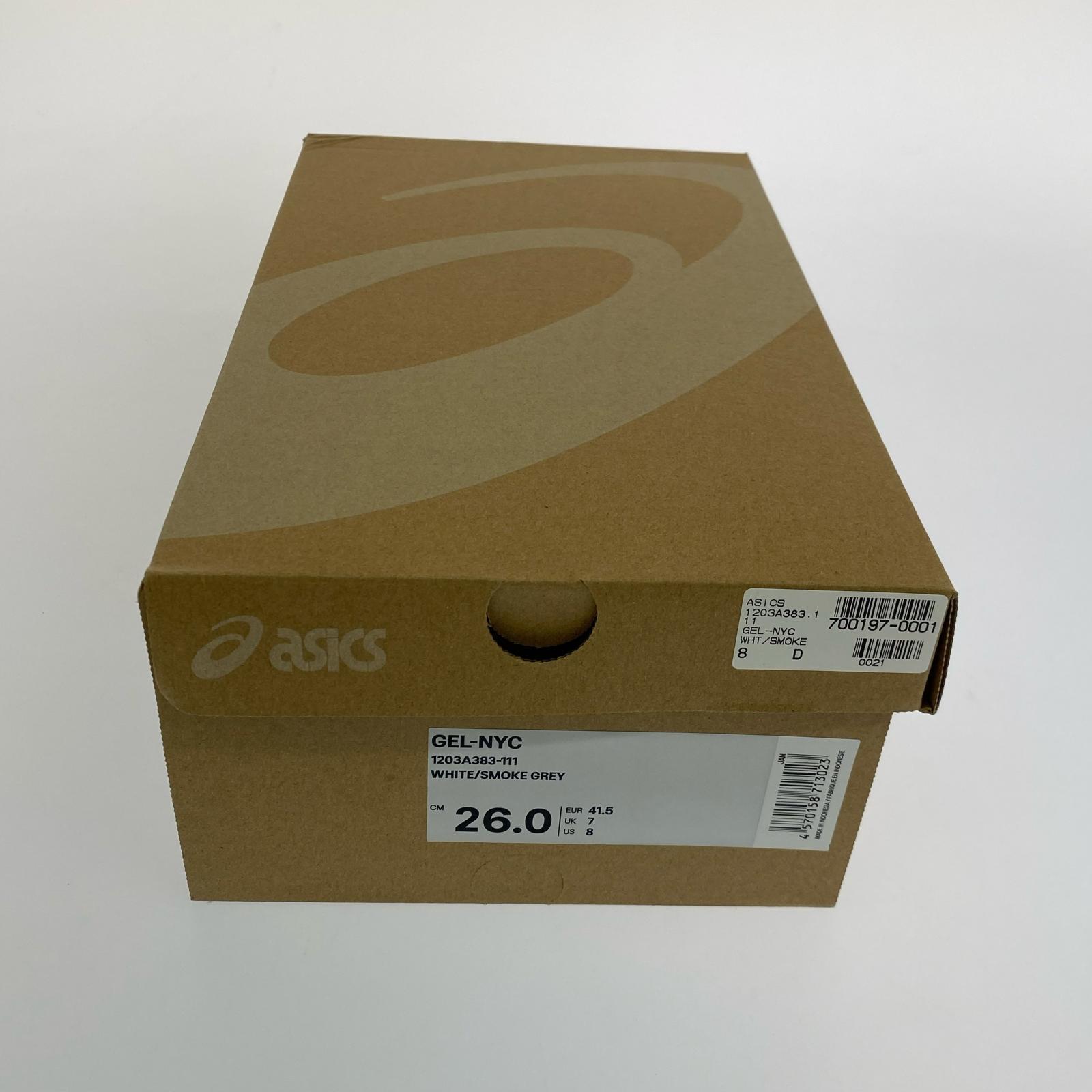 スニーカー GEL-NYC 26.0cm 白 グレー 1203A383-111 26cm (US8 UK7 1/2 EU42)