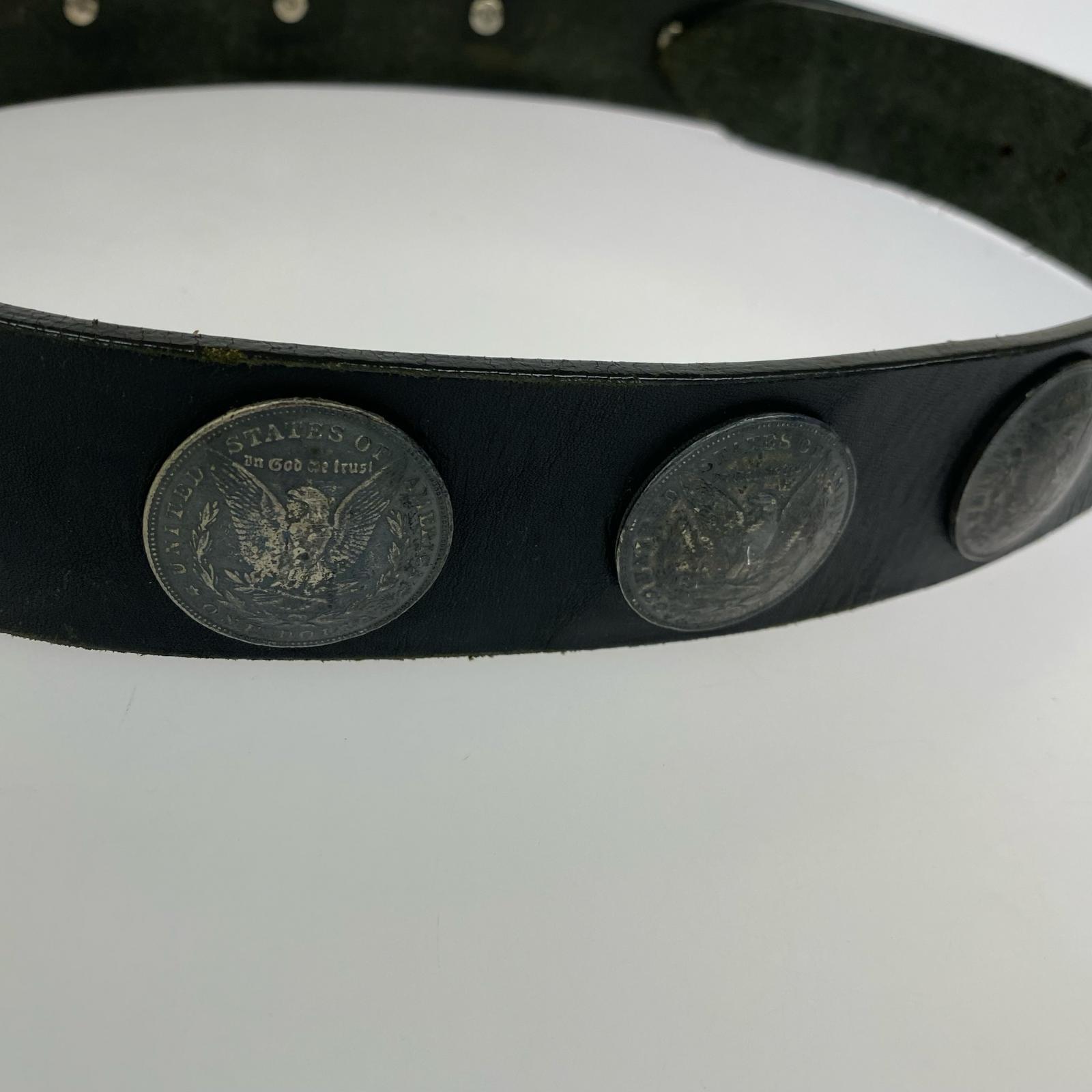 その他アクセサリー skull コンチョ ベルト ブラック