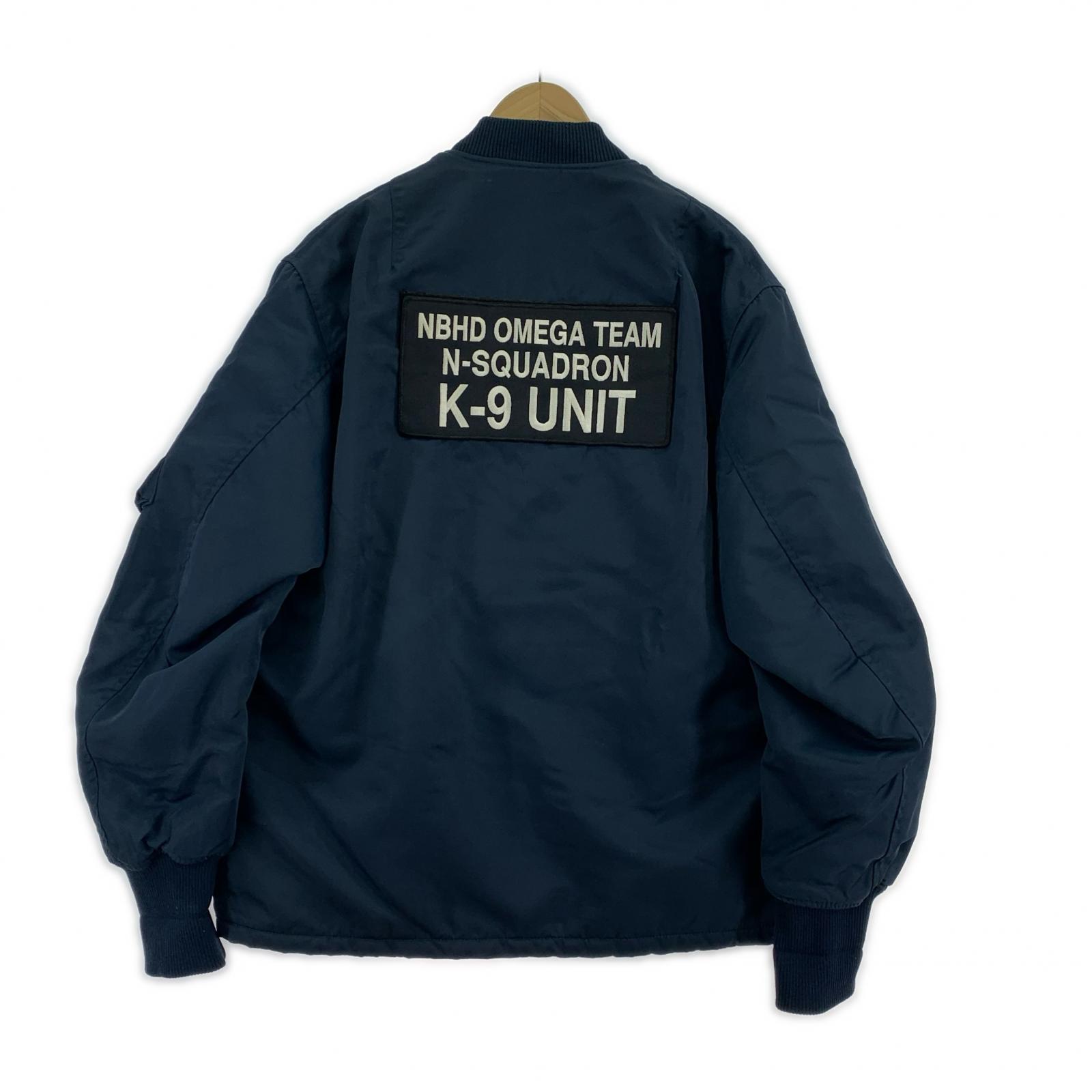 ミリタリージャケット 90s TECHNICAL APPAREL K-9 MA-1 (L) 紺 L ネイビー
