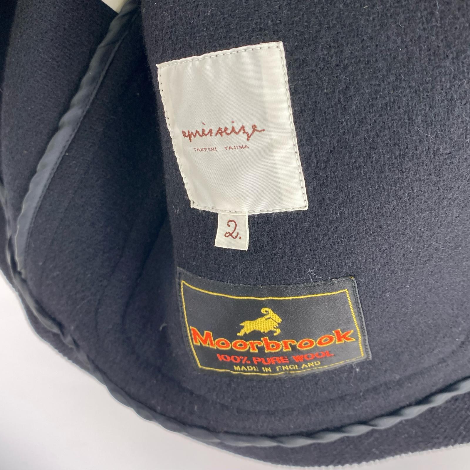 ジャケット Moorbrook ウール Pコート BLK ブラック
