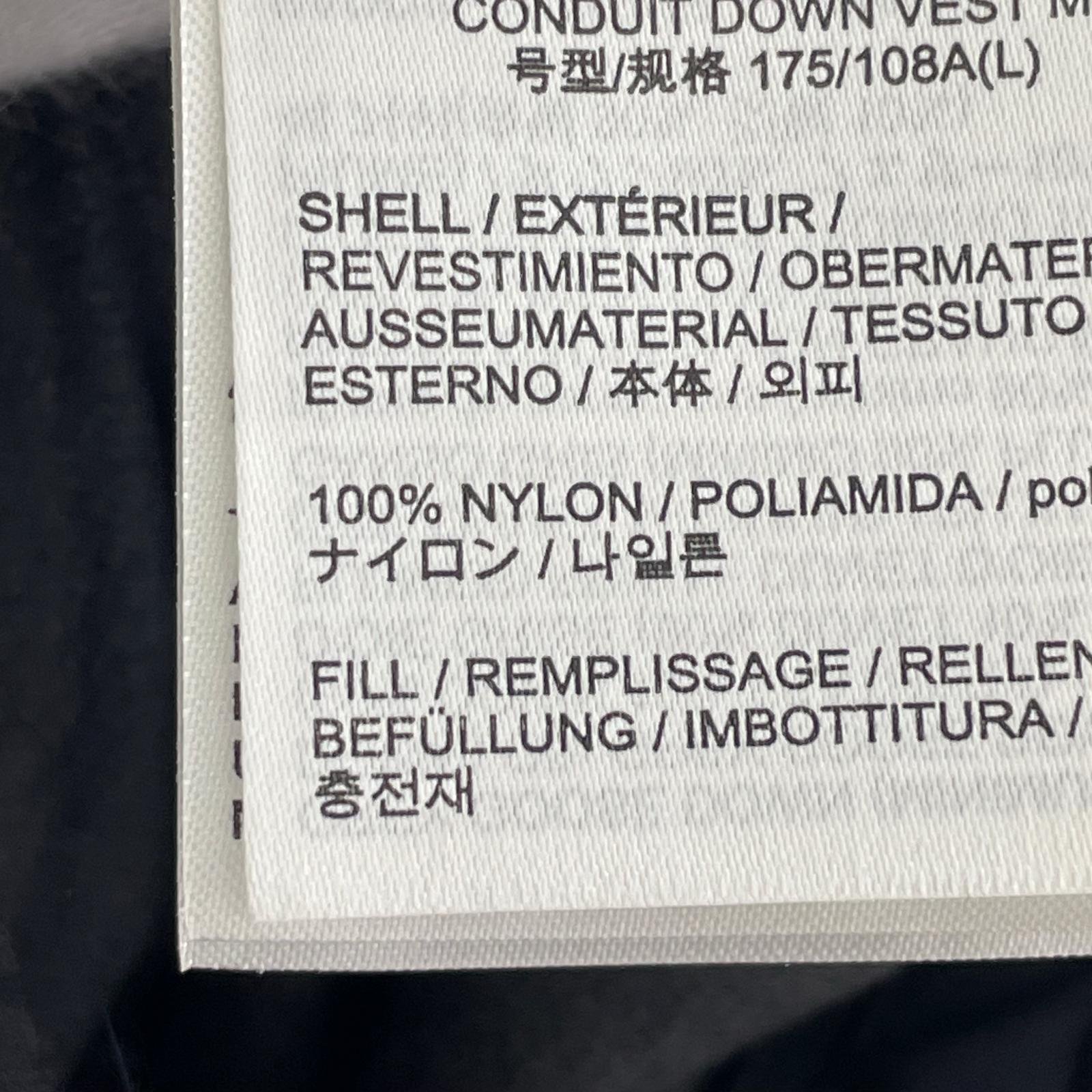 ダウンベスト veilance conduit down vest L ブラック