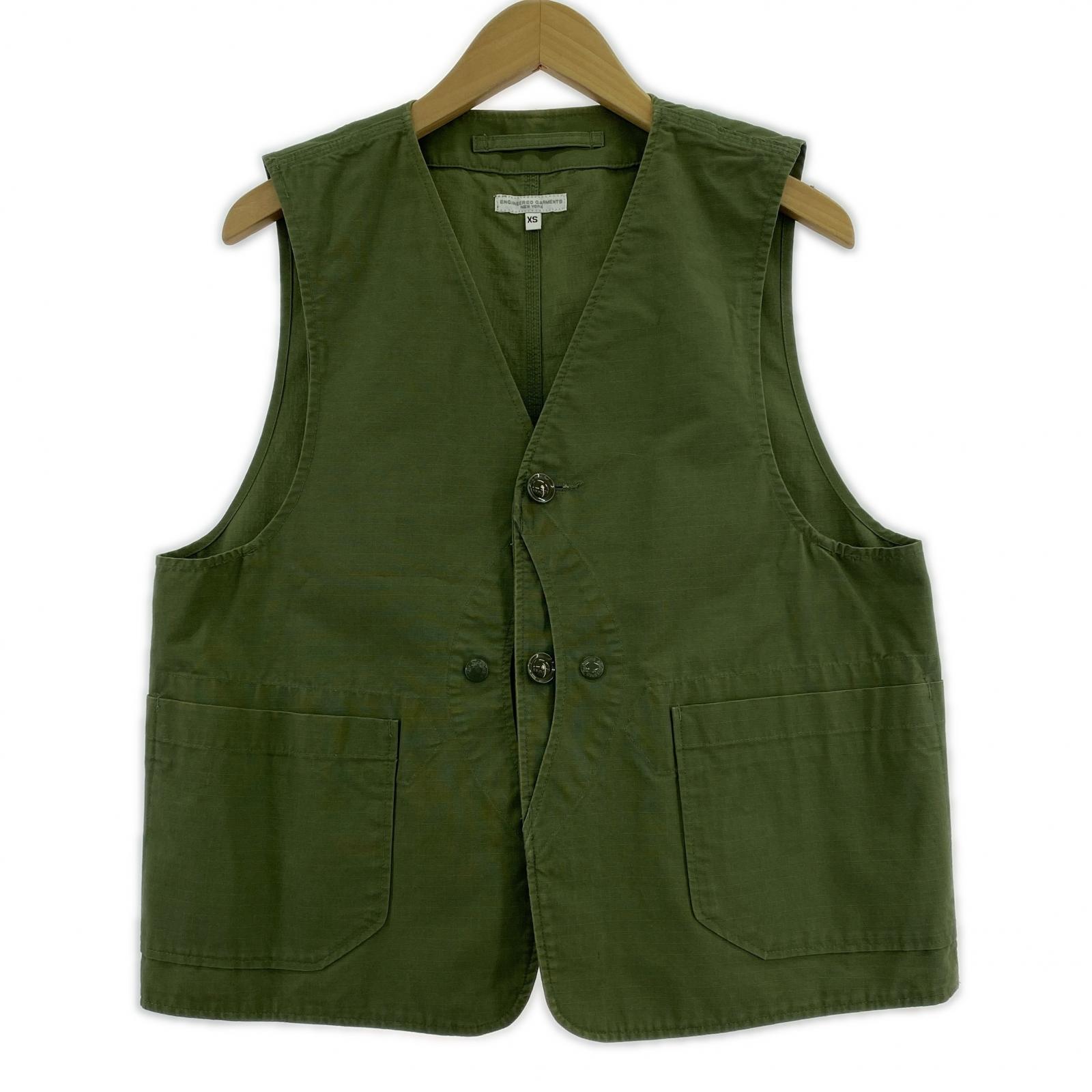 長袖シャツ Upland Vest/cotton canvas/XS グリーン