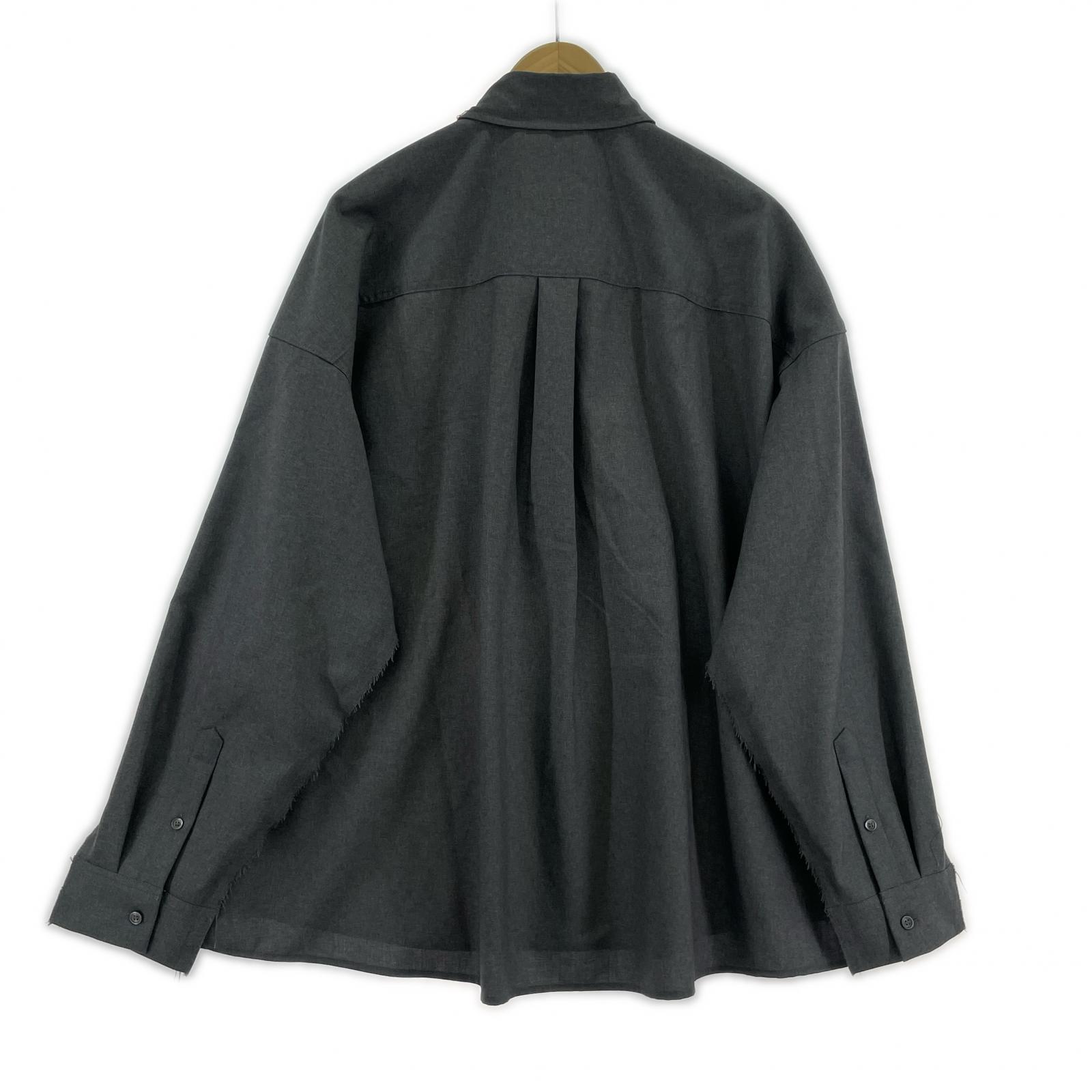 長袖シャツ tropical wool LS SHIRT 46 ブラウン ベージュ