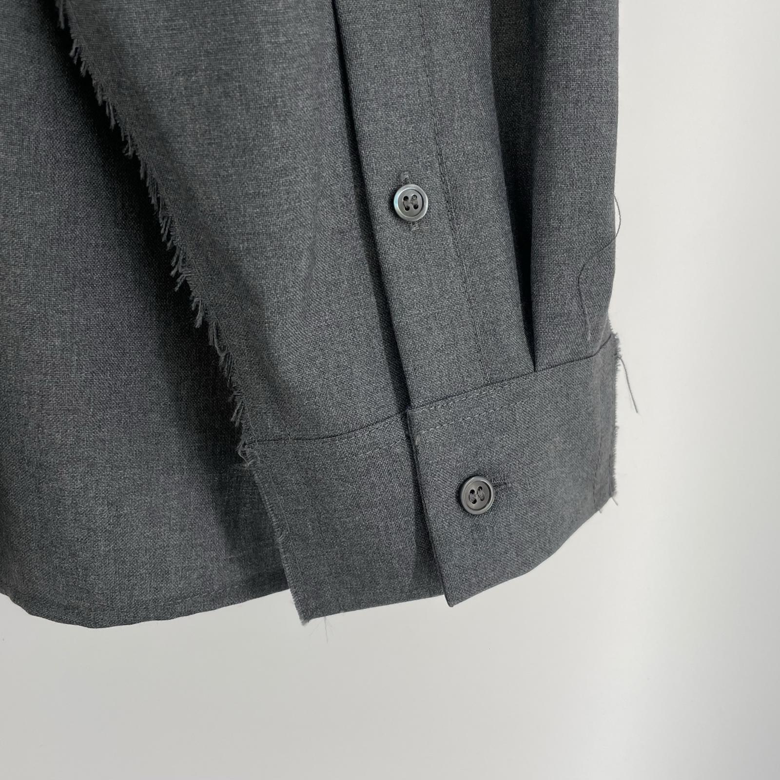 長袖シャツ tropical wool LS SHIRT 46 ブラウン ベージュ