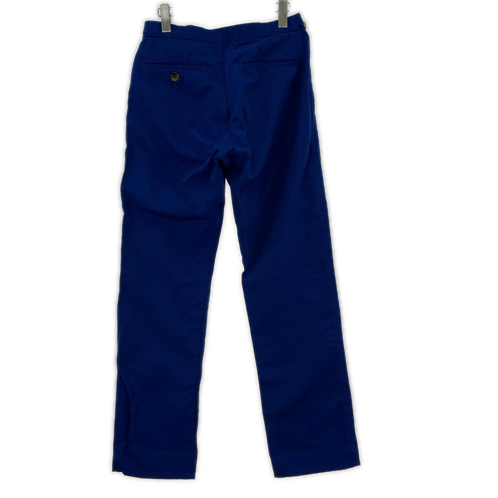 パンツ COMME des GARCONS HOMME PLUS レーヨン×ポリ アジャスタースラックス M ブルー M ブルー