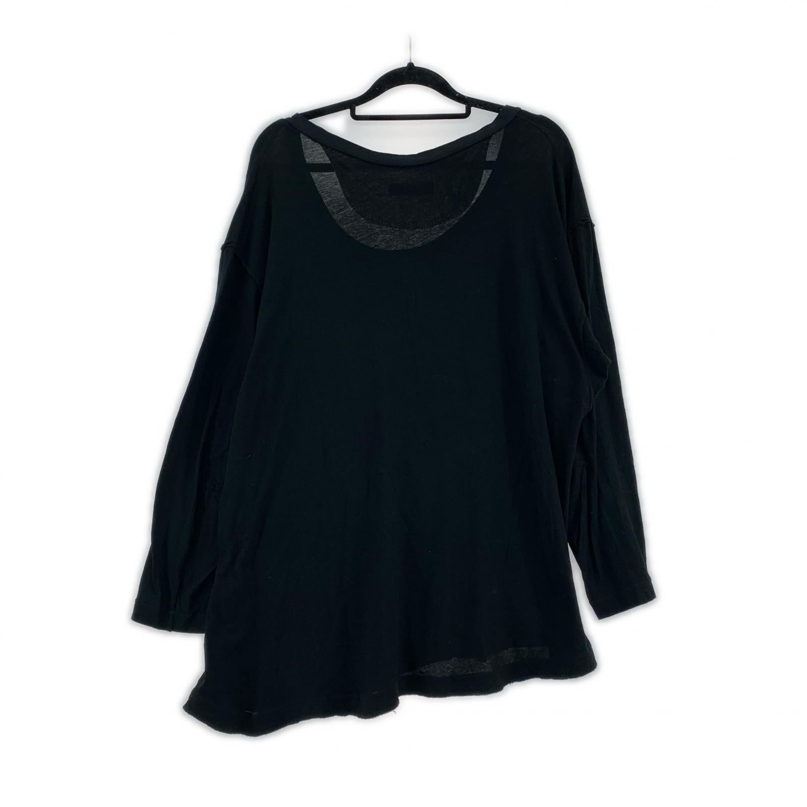 長袖Tシャツ 25SS Languid7分袖カットソー 2 黒