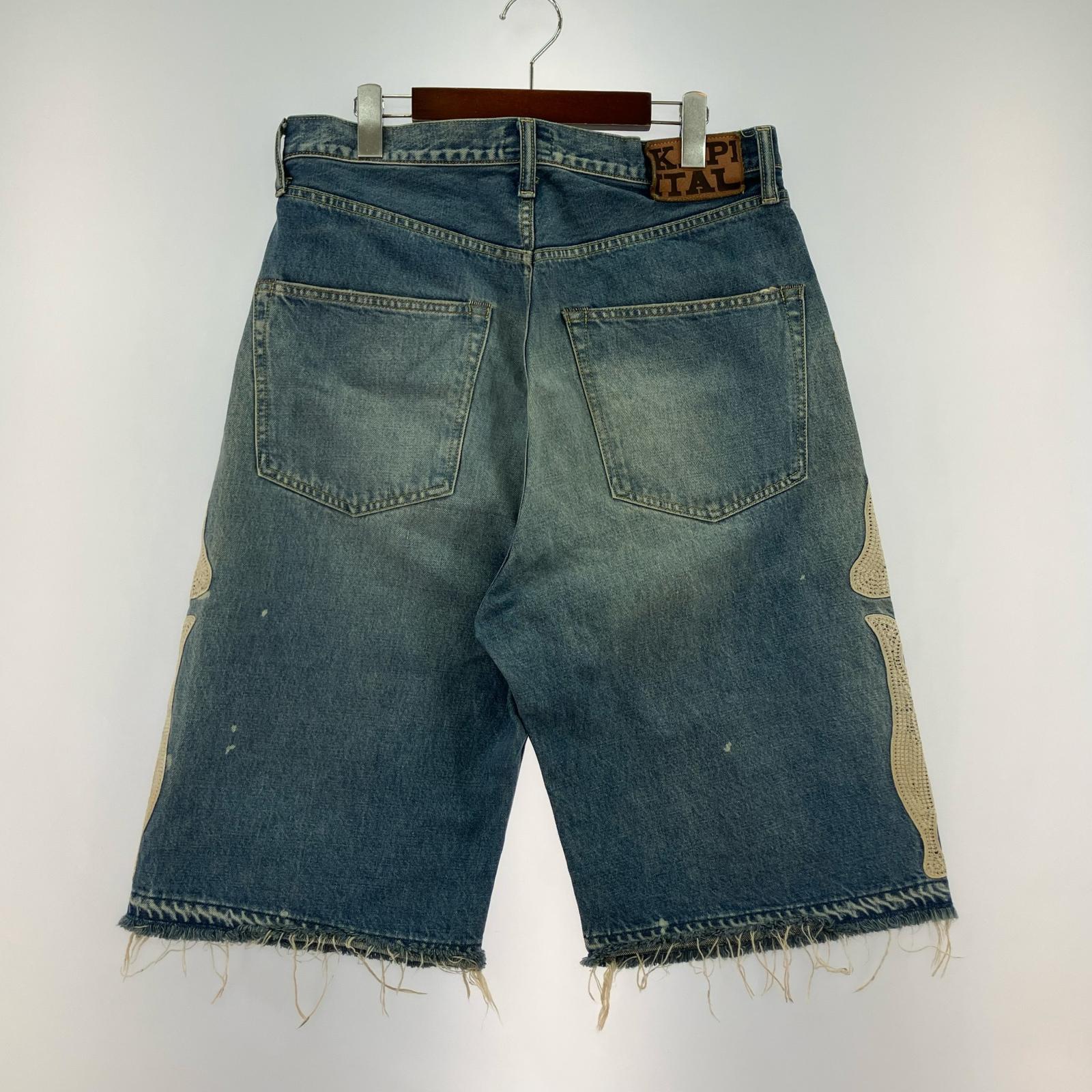 ショートパンツ ボーンデニムショーツ 34 ブルー