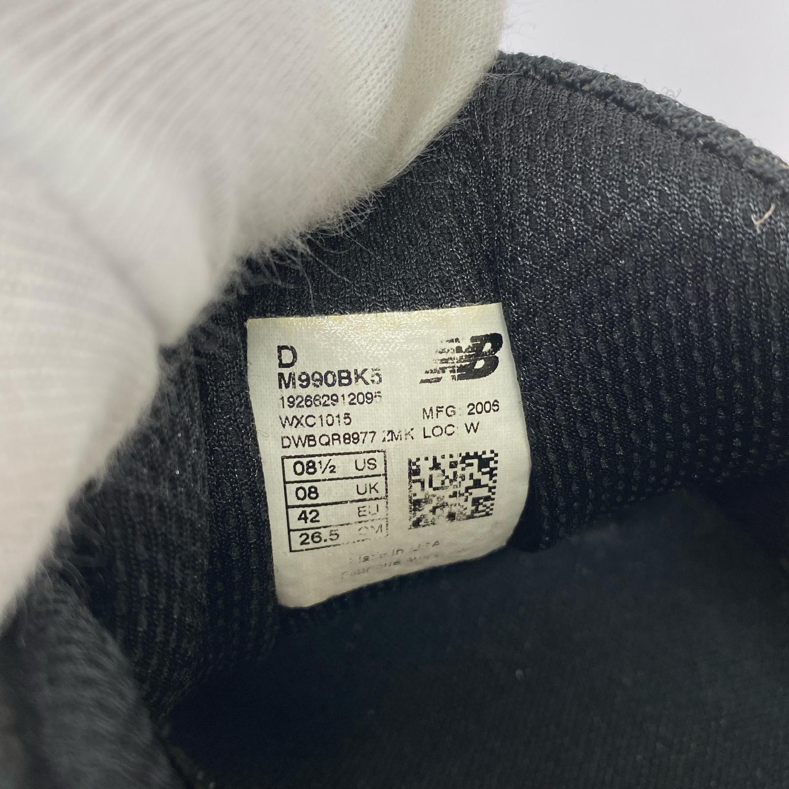 スニーカー M990BK5 26.5cm 26.5cm (US8 1/2 UK8 EU43) ブラック
