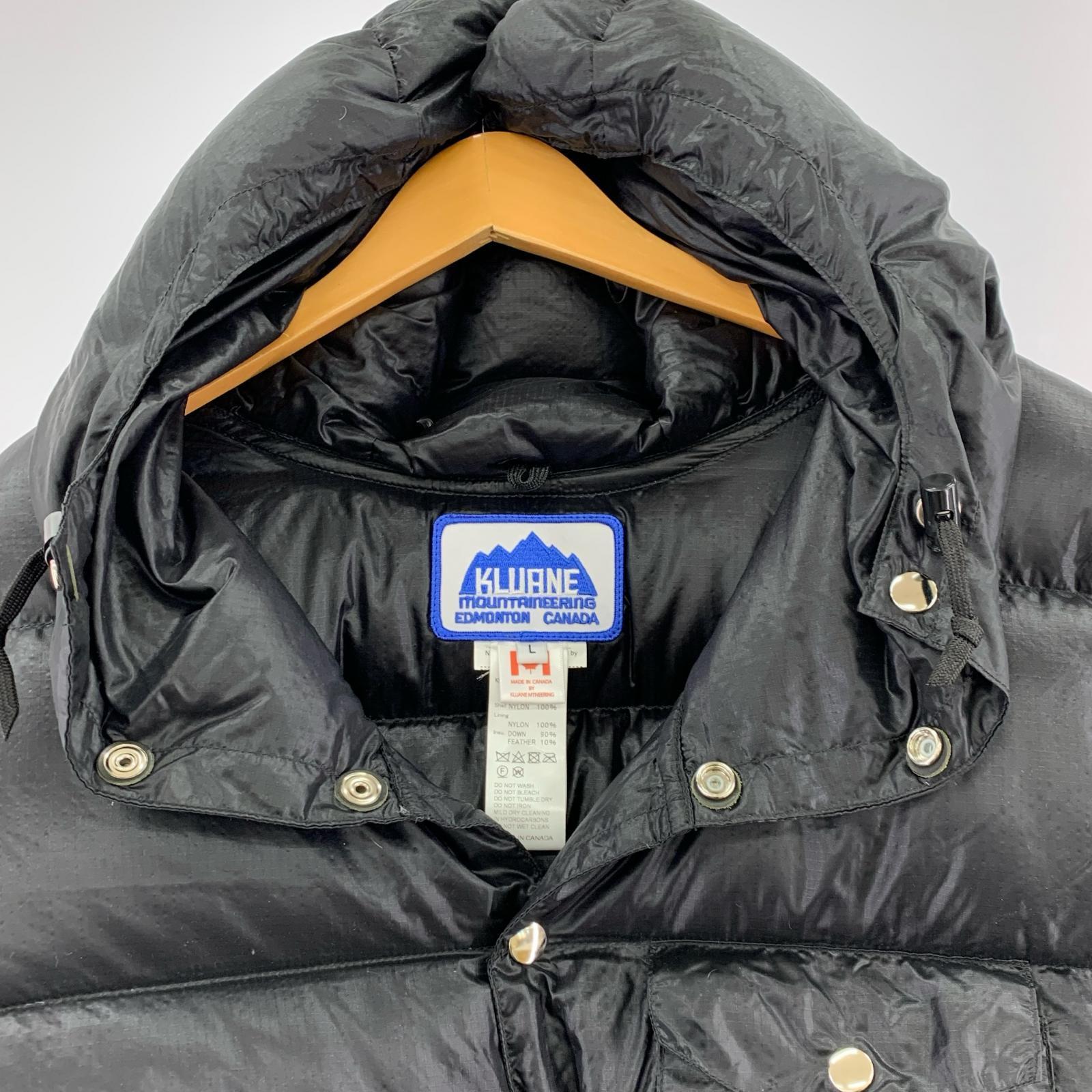 ダウンジャケット kluane Mountaineering PUFFER-PARKA 黒 L L ブラック