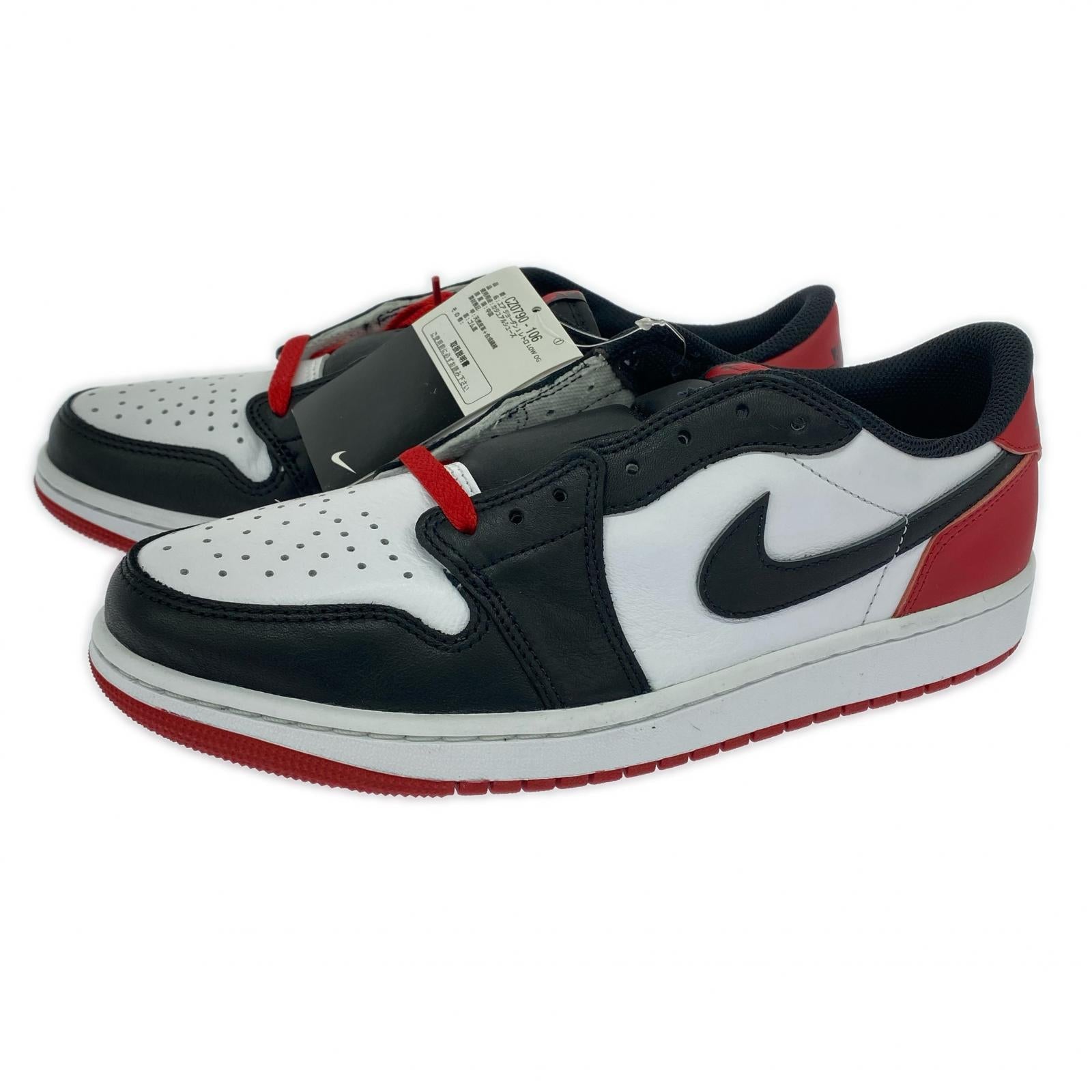 スニーカー AJ1 Retro Low Black Toe 27.5㎝ CZ0790-106 27.5cm (US9 1/2 UK9 EU45)