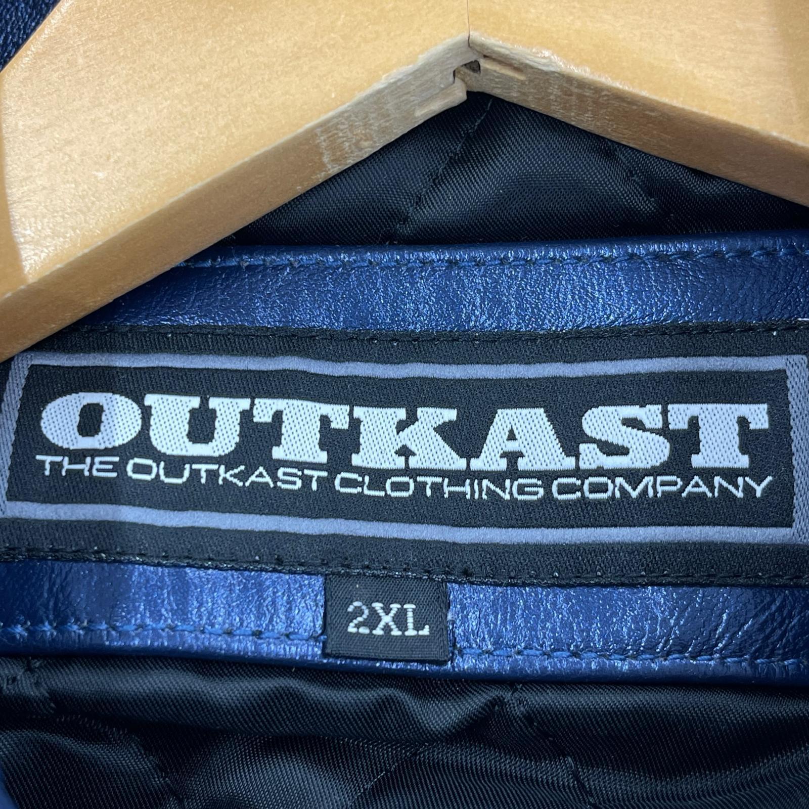 レザージャケット OUTKAST ブルー
