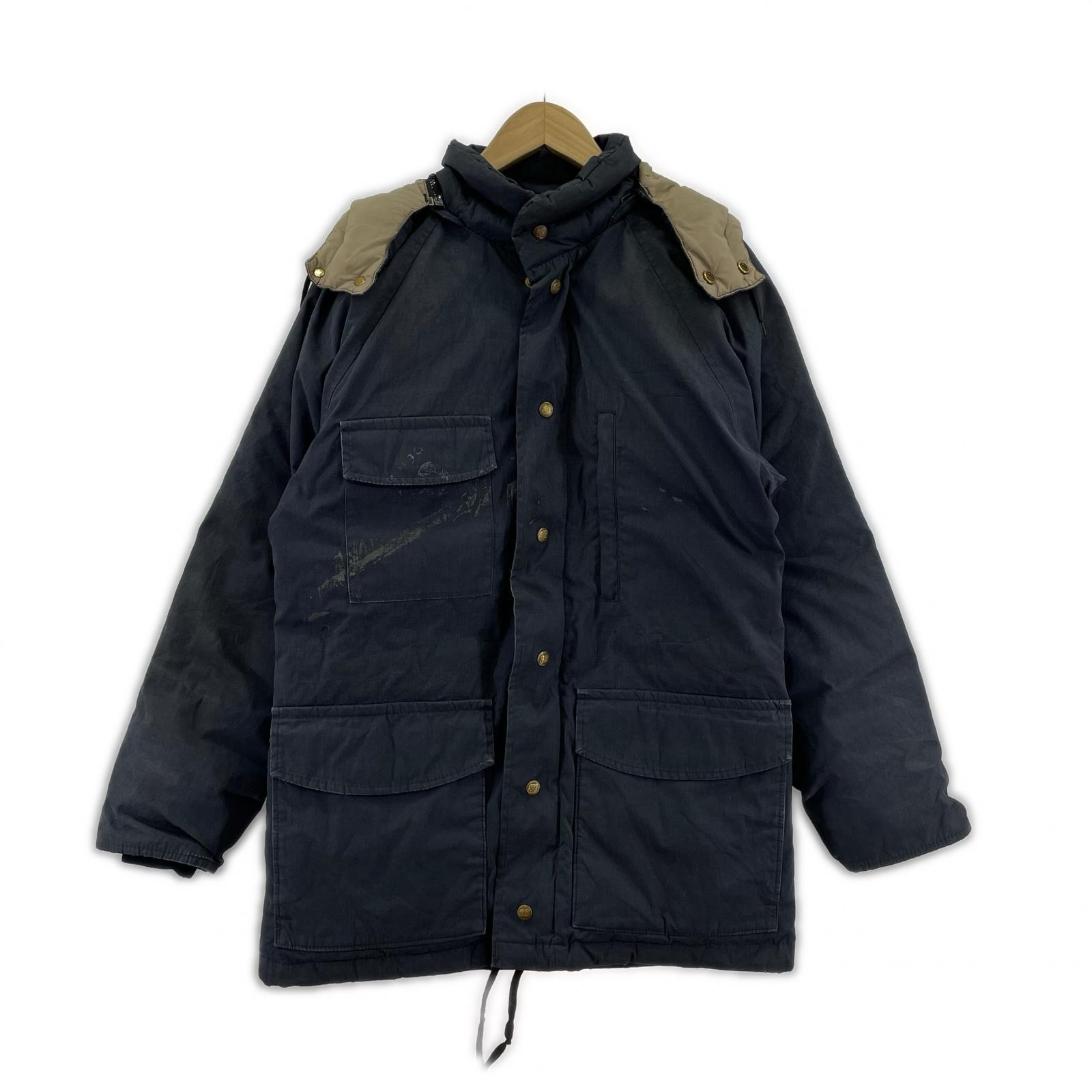 ダウンジャケット 70~80s 黒タグ前期 S ネイビー