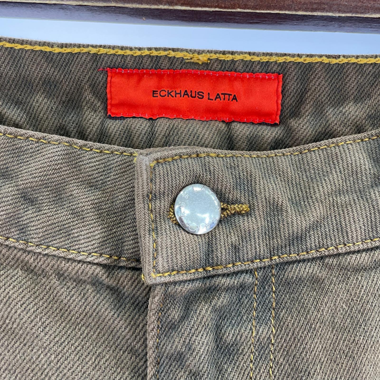 パンツ ECKHAUS LATTA デニムパンツ 茶 31 ブラウン