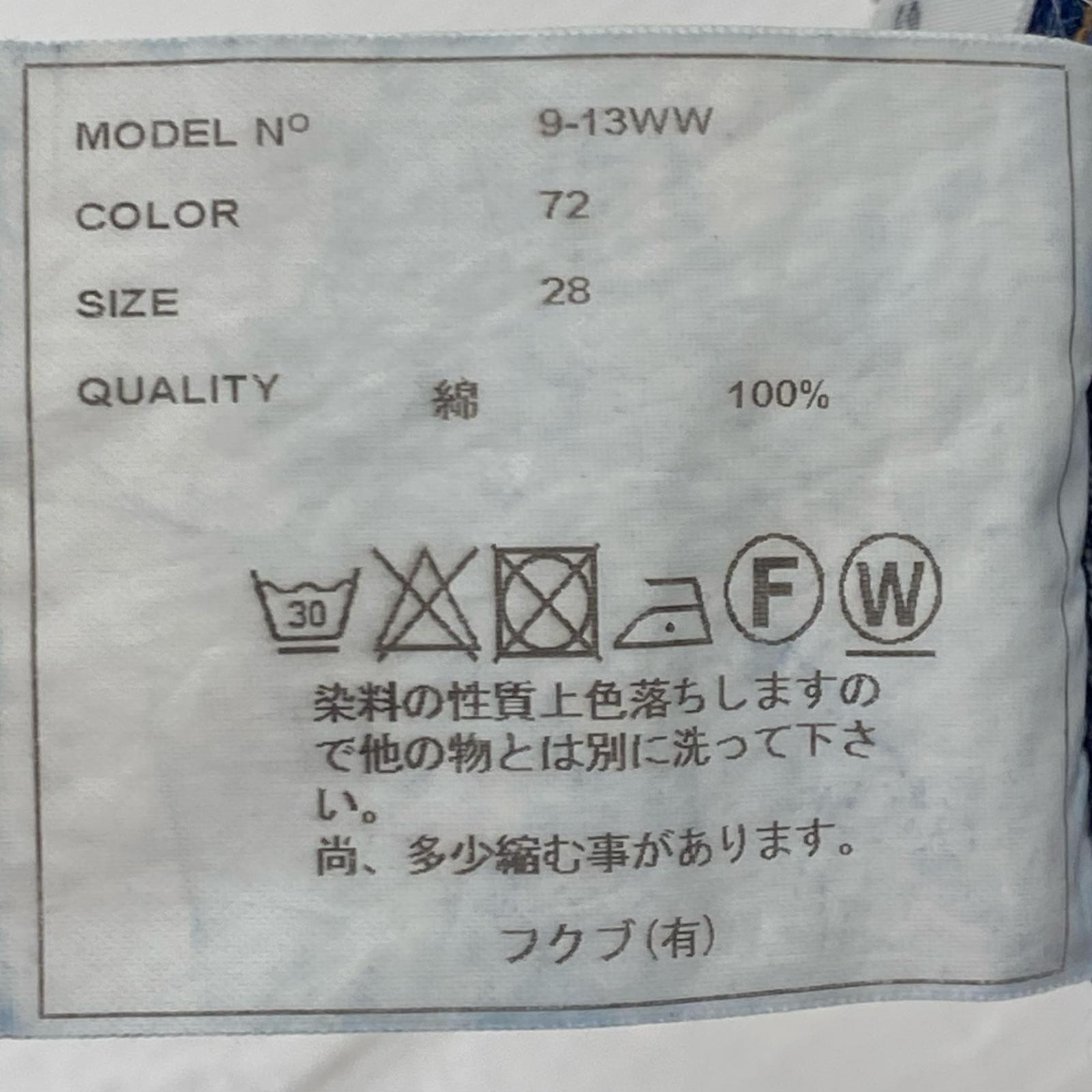 デニムパンツ WIDE TAPERED DENIM 28 ネイビー