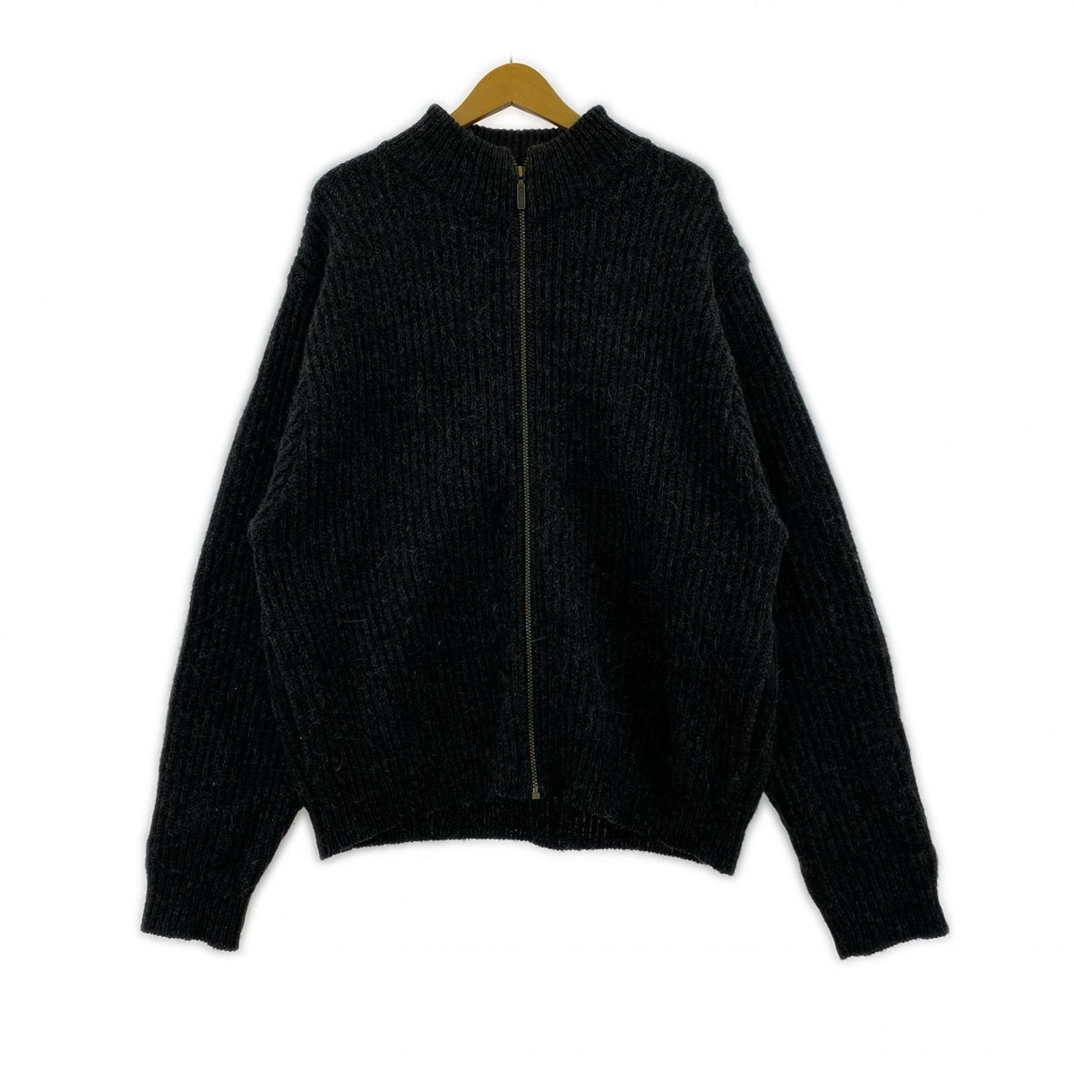 ニット 80s USA製 ドライバーズニット アルパカ混 GRY グレー