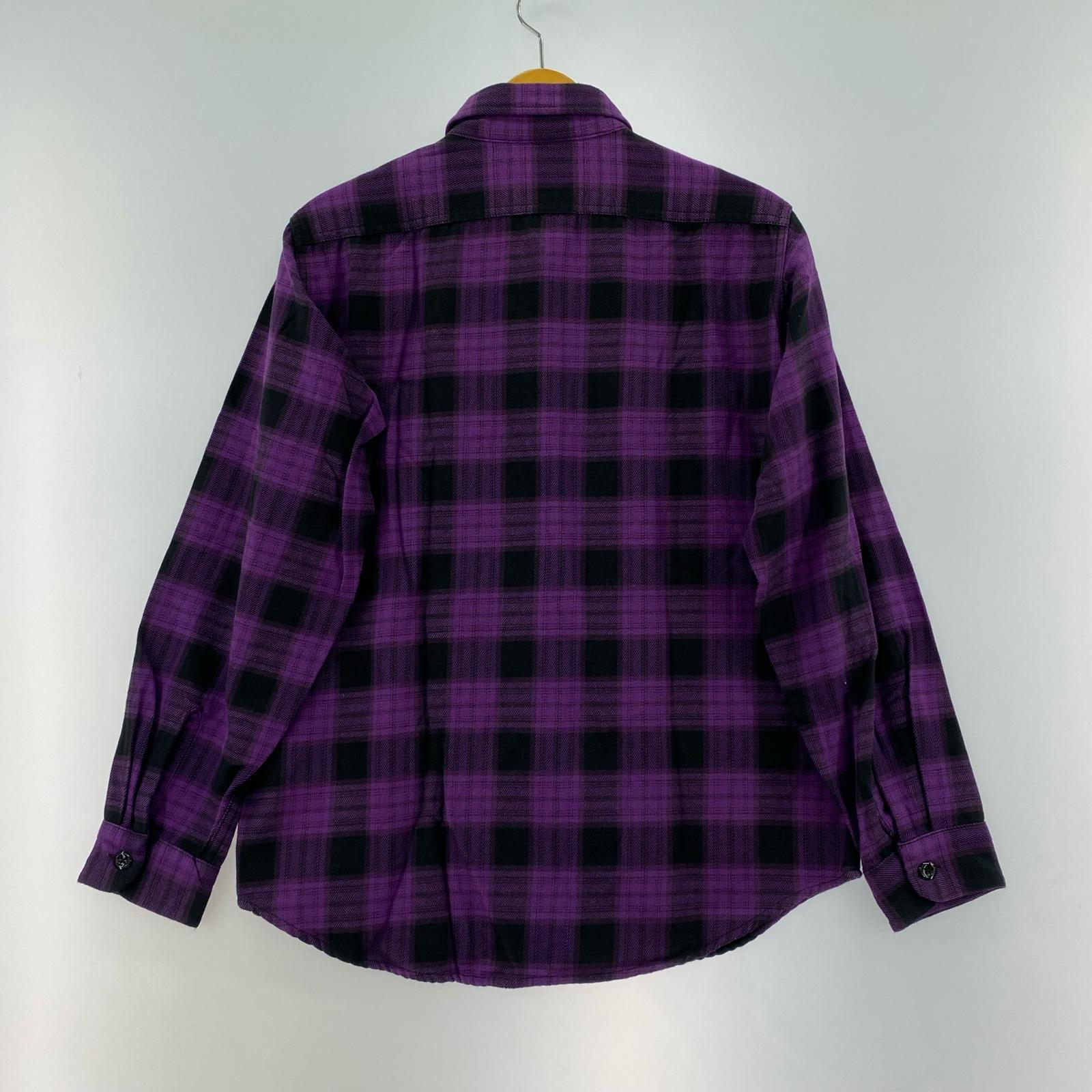 長袖シャツ Twill Check Shirt/S/紫 S