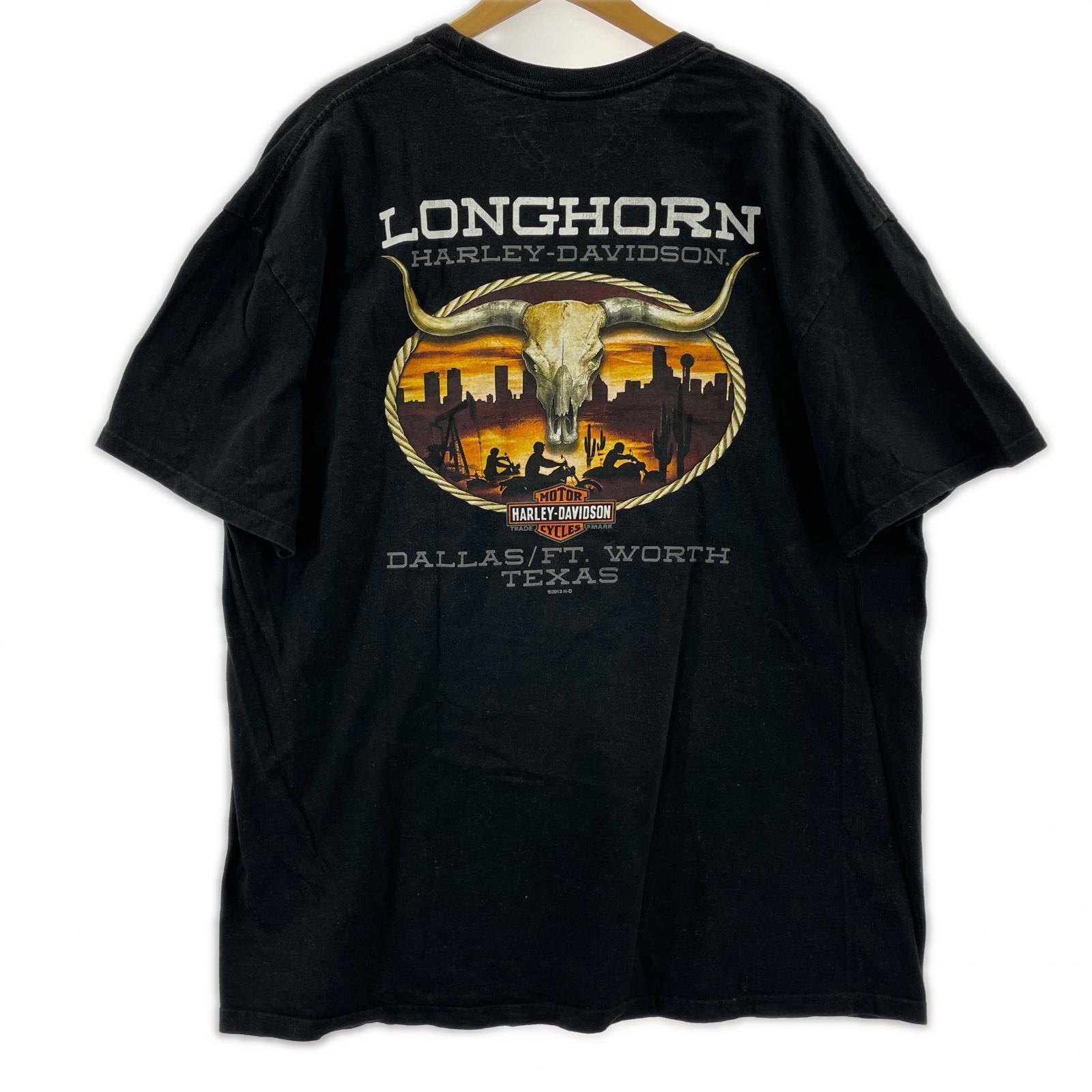 半袖Tシャツ LONGHORN 黒 ブラック