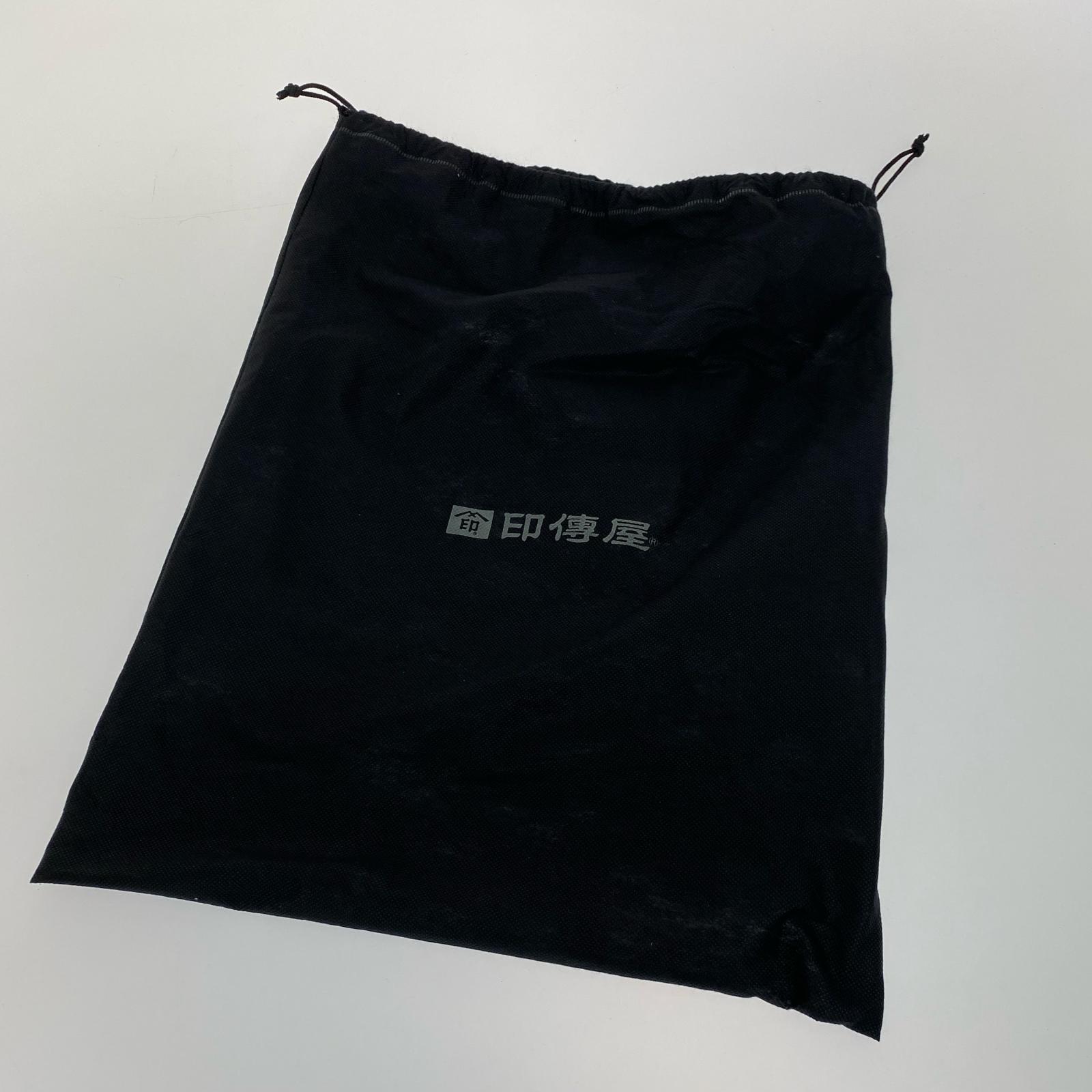 ハンドバッグ 印傳屋 黒鹿革×白漆 コスモス ハンドバッグ ブラック