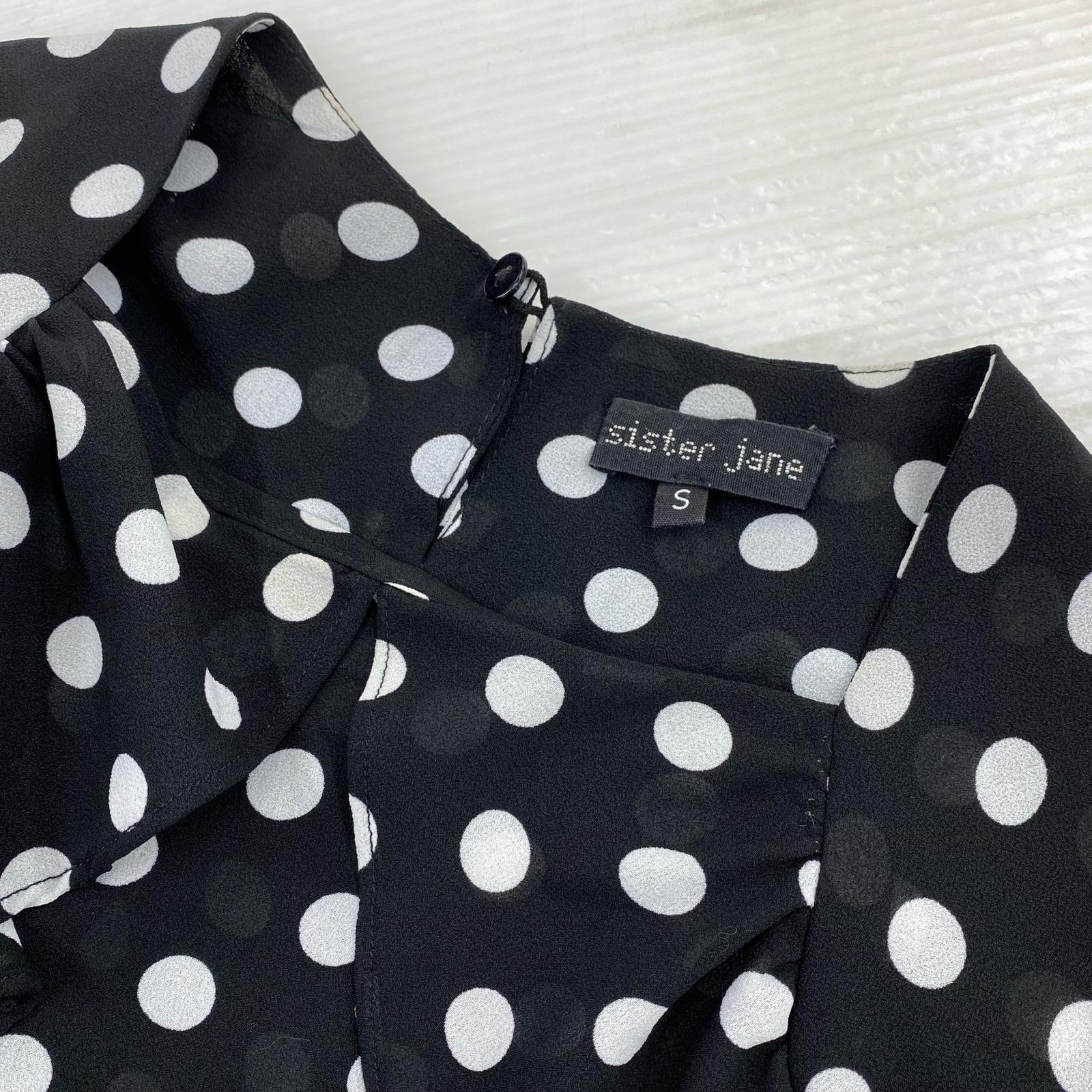 長袖Tシャツ sister jane ドット柄シアーカットソー S ブラック