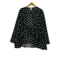 長袖Tシャツ sister jane ドット柄シアーカットソー S ブラック