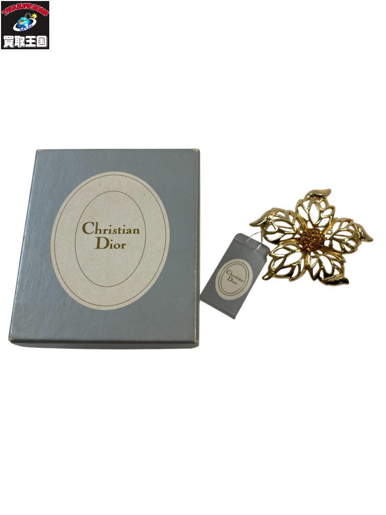 C.Dior フラワーモチーフ ブローチ