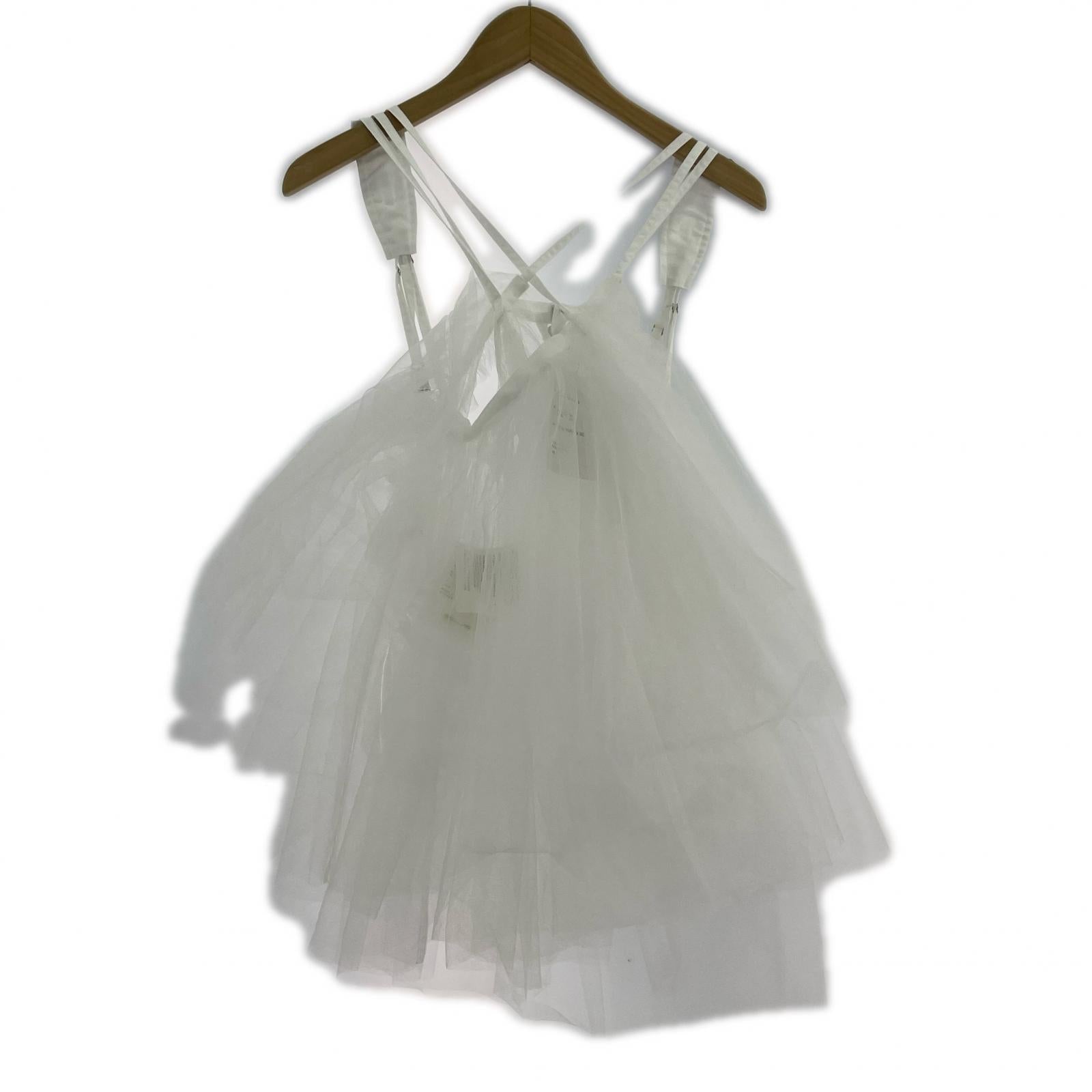 チューブトップ noir kei ninomiya Tulle Skirt Pinafore 白 S ホワイト