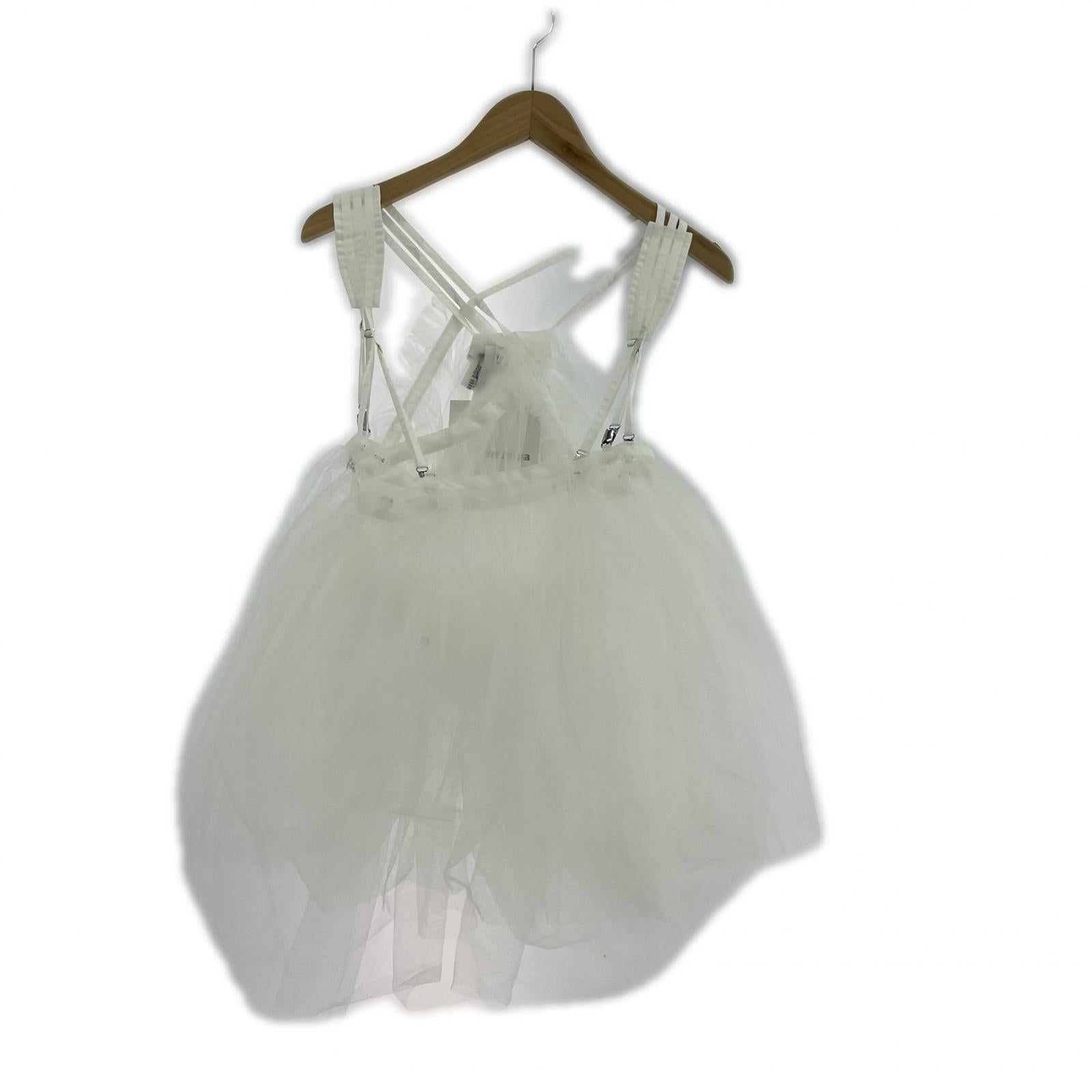 チューブトップ noir kei ninomiya Tulle Skirt Pinafore 白 S ホワイト