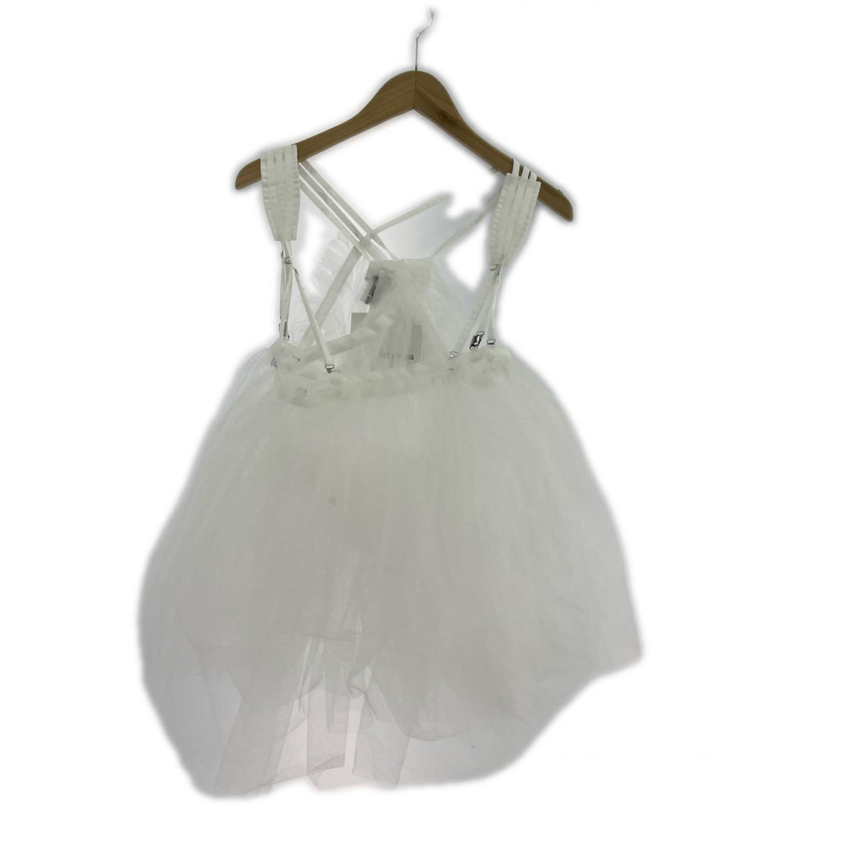 チューブトップ noir kei ninomiya Tulle Skirt Pinafore 白 S ホワイト