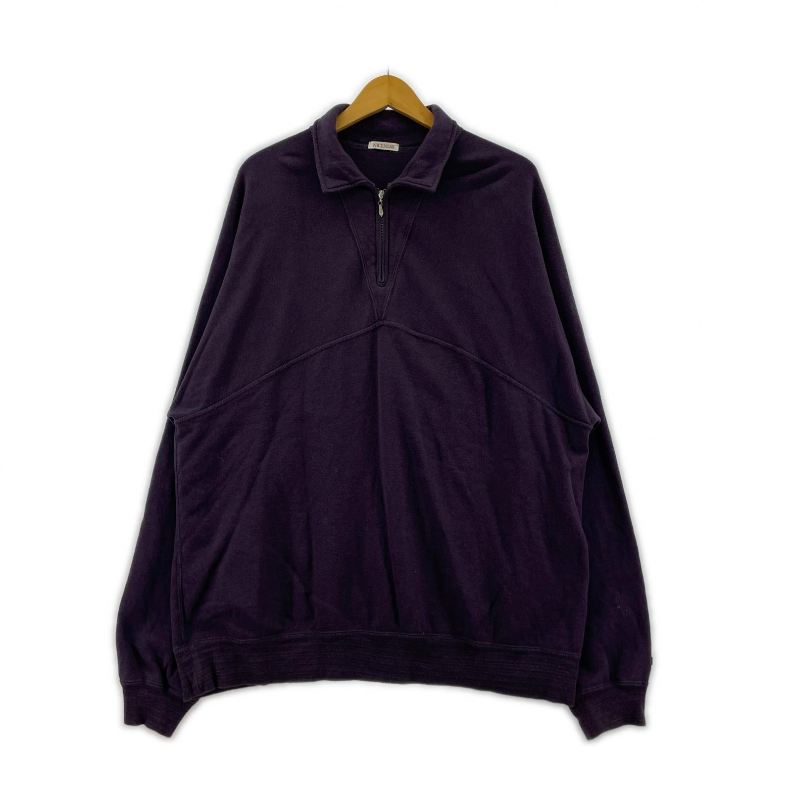 スウェット 25AW S.PARADA ハーフジッププルオーバー L L パープル
