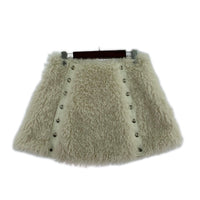 ミニスカート KISHIDA MIKI poodle fur mini skirt ホワイト フリー ホワイト