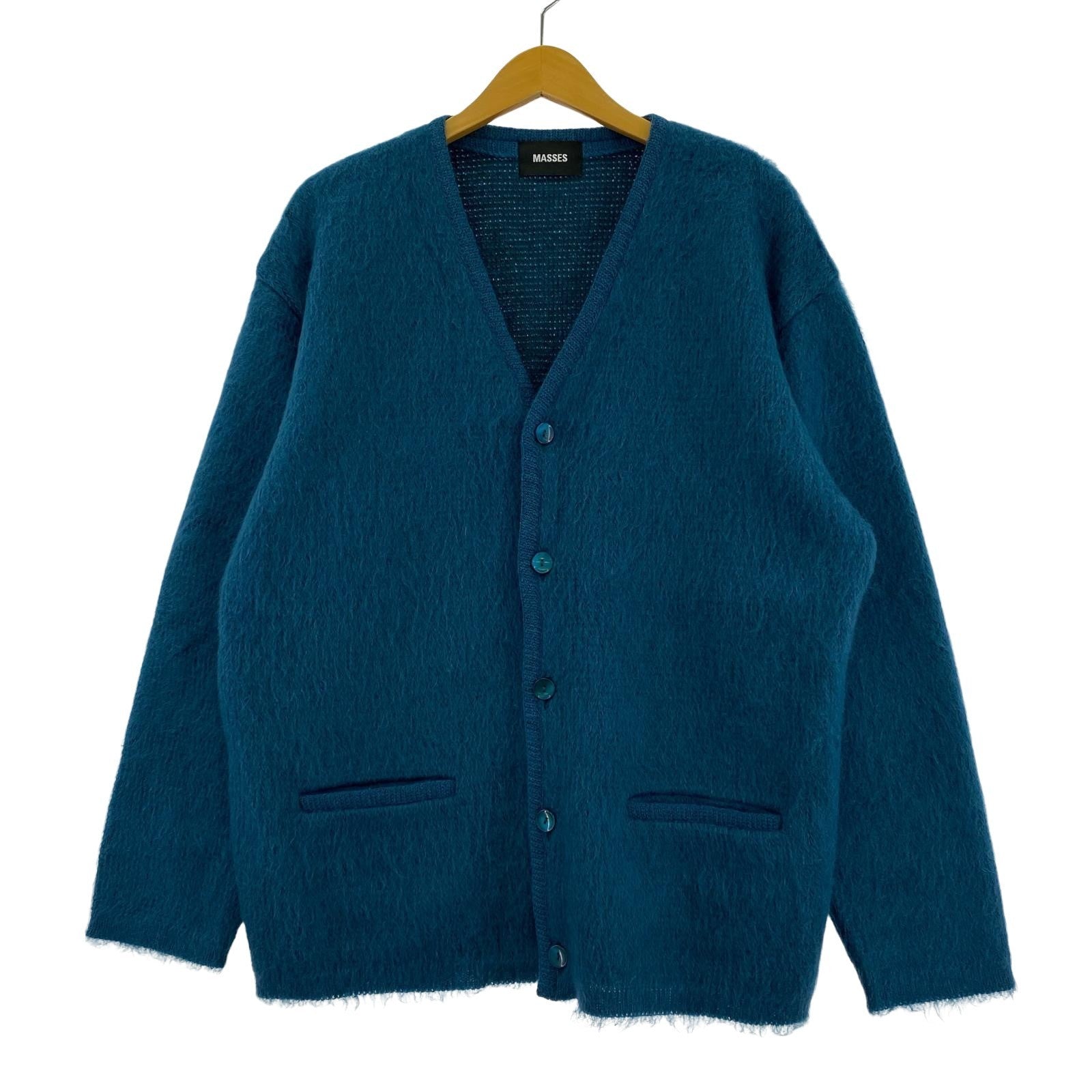 カーディガン MASSES MOHAIR CARDIGAN L BLUE L ブルー