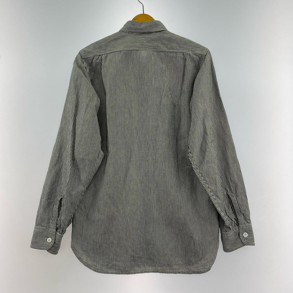 長袖シャツ ATLAST&CO ヒッコリー ワークシャツ 14 1/2 白 黒