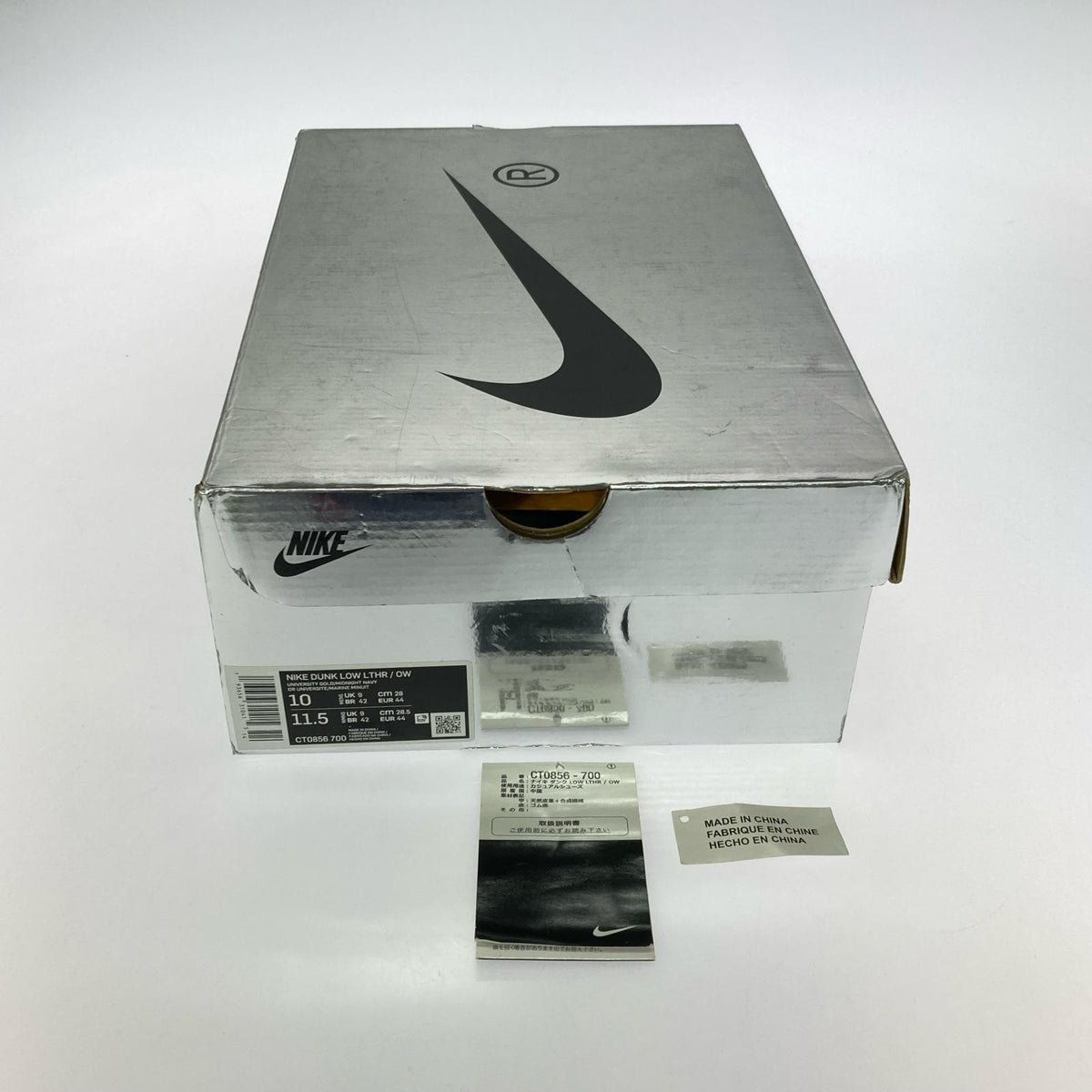 スニーカー Dunk Low LTHR × Off-White (28cm) 28cm (US10 UK9 1/2 EU46)
