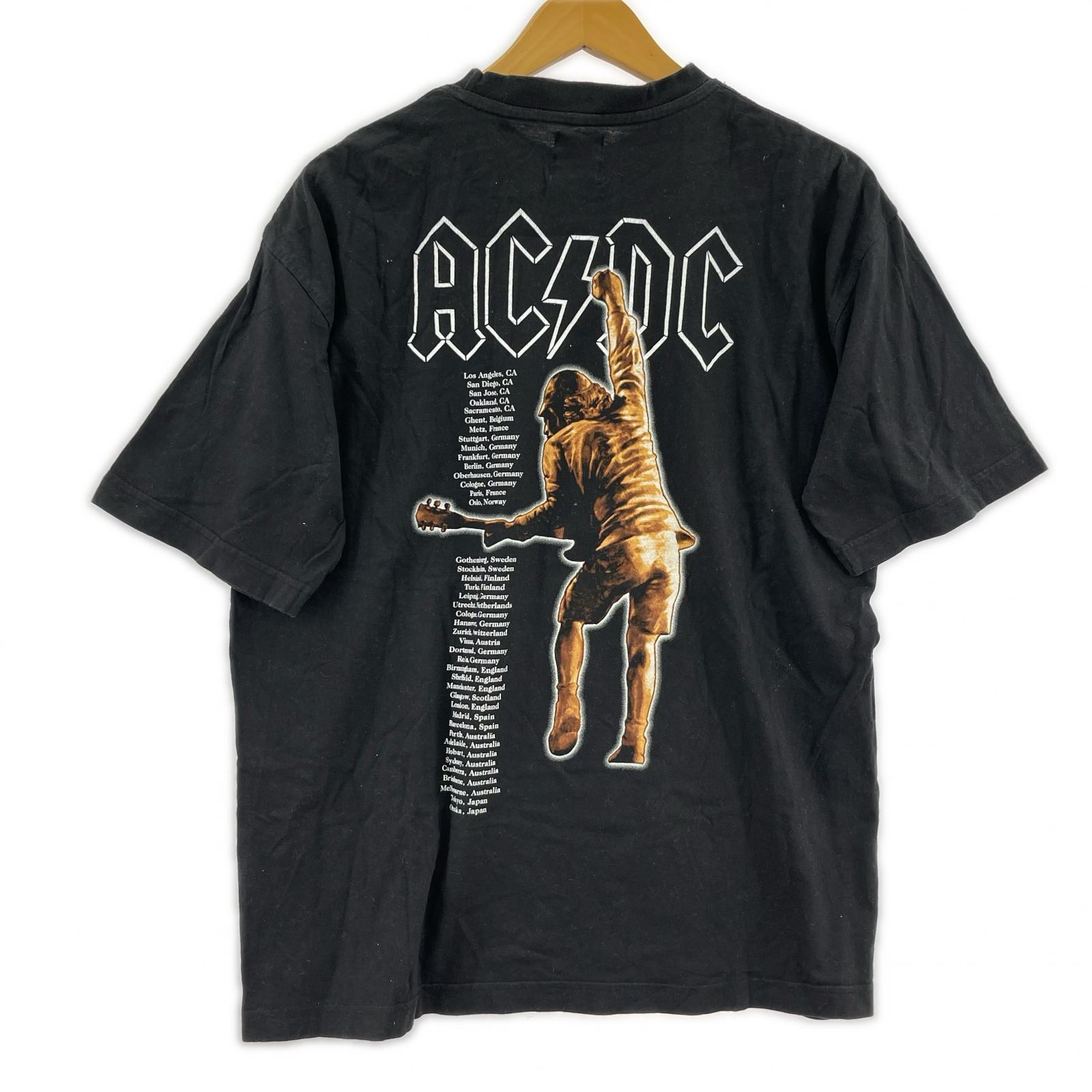 半袖Tシャツ AC DC band tee S ブラック