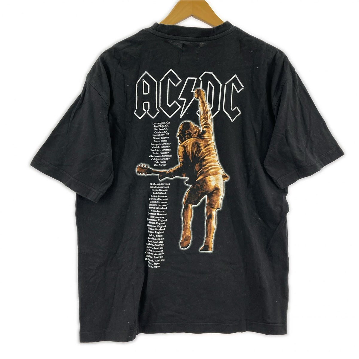 半袖Tシャツ AC DC band tee S ブラック