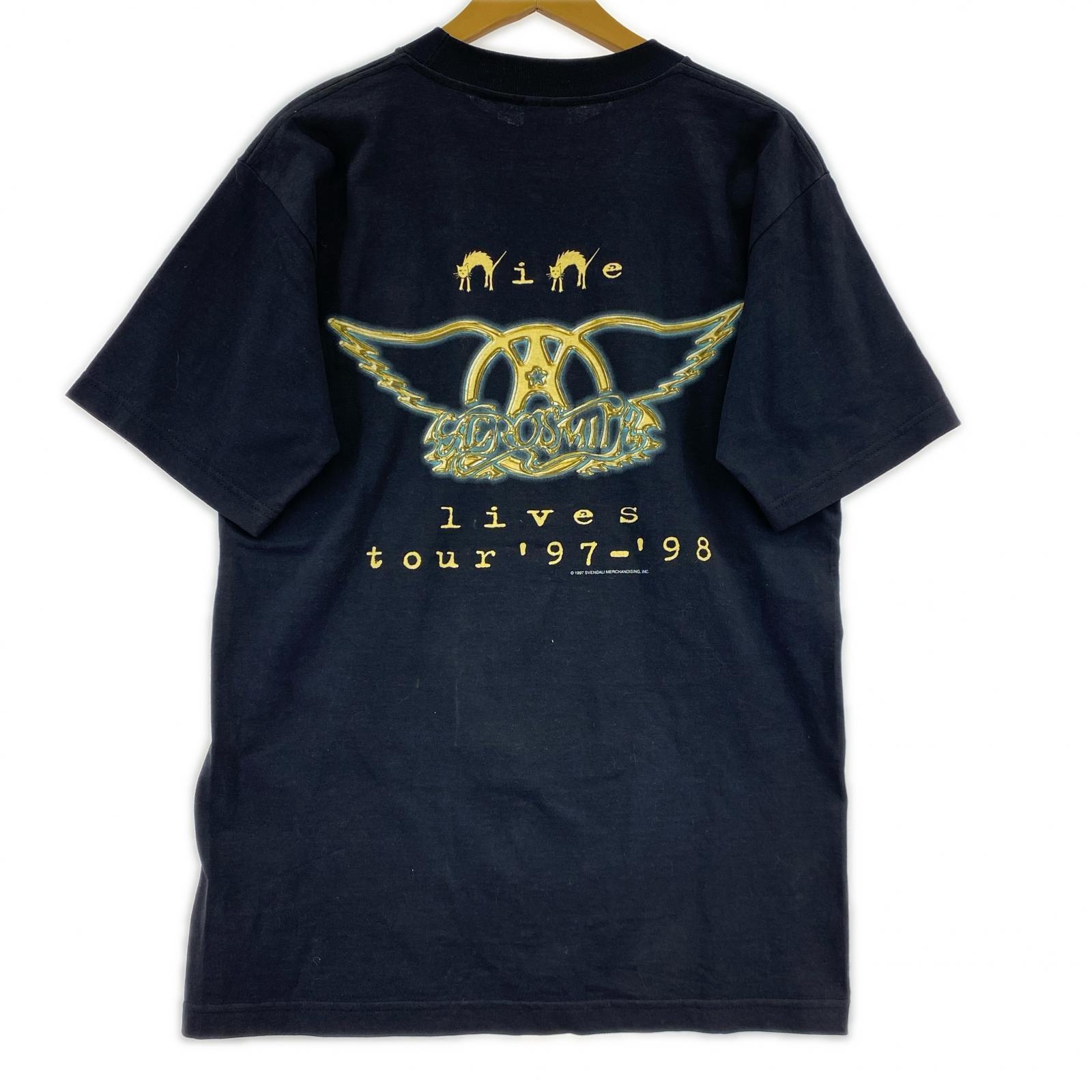半袖Tシャツ AERO SMITH band tee M ブラック