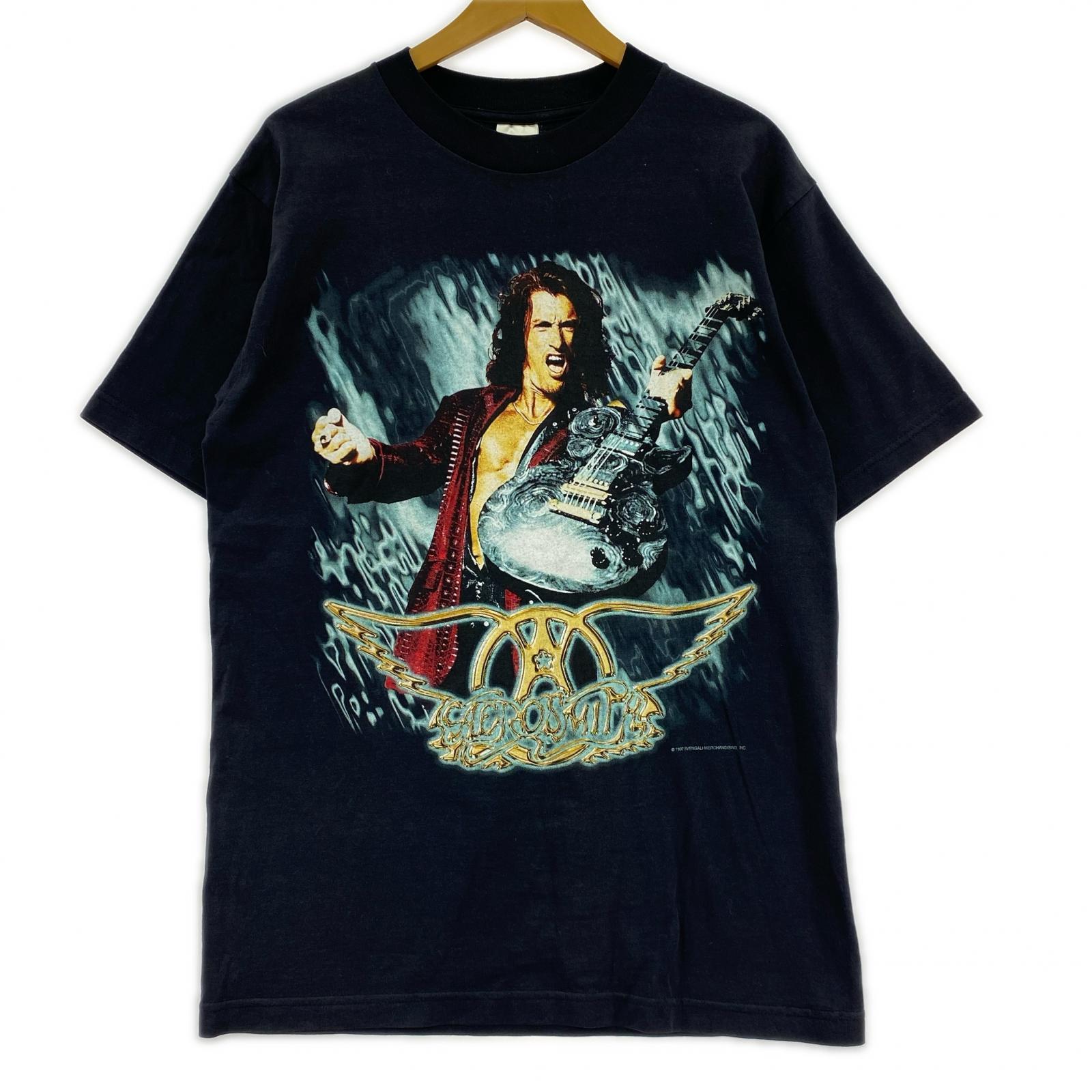 半袖Tシャツ AERO SMITH band tee M ブラック